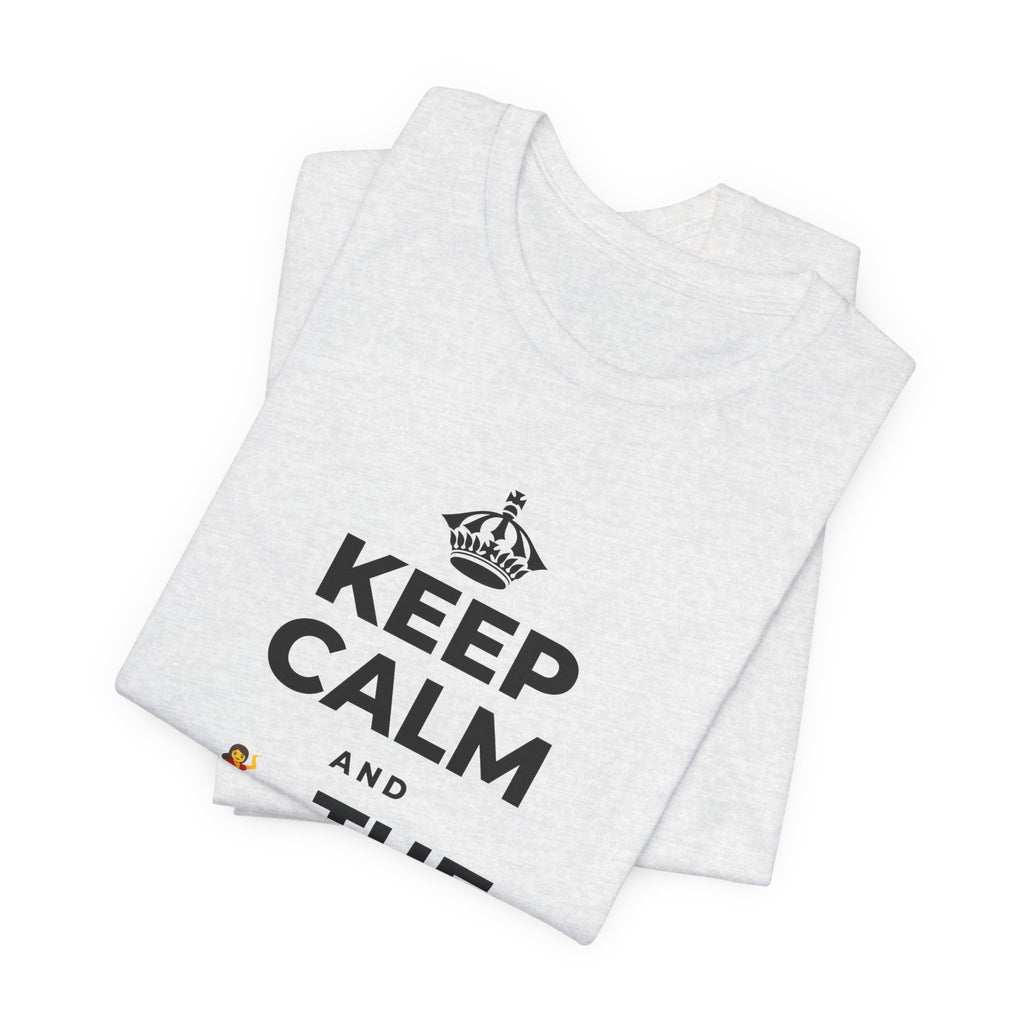 KEEP CALM AND 💃 THE NIGHT AWAY T-Shirt (Soft Cream–Heather Mauve)