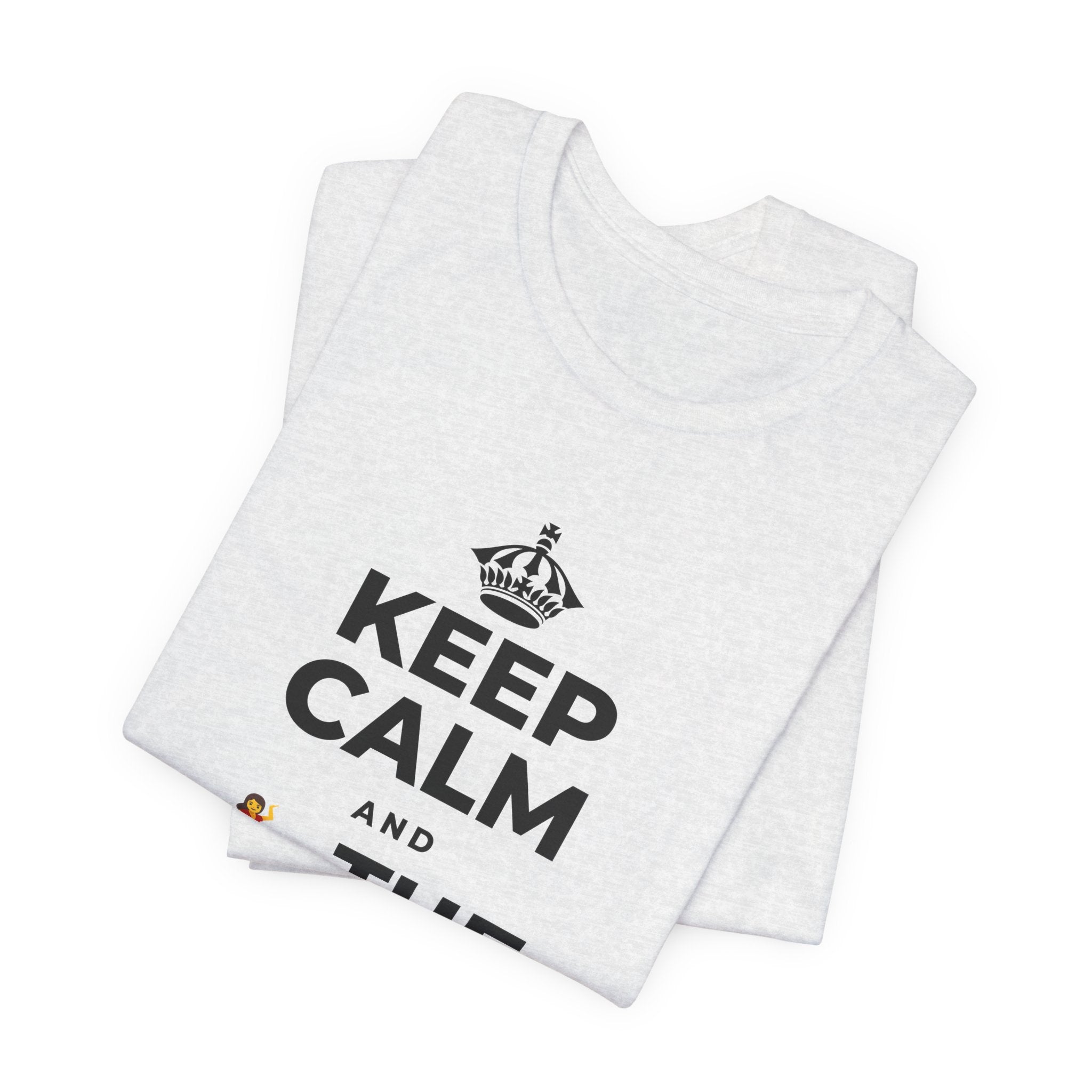 KEEP CALM AND 💃 THE NIGHT AWAY T-Shirt (Soft Cream–Heather Mauve)
