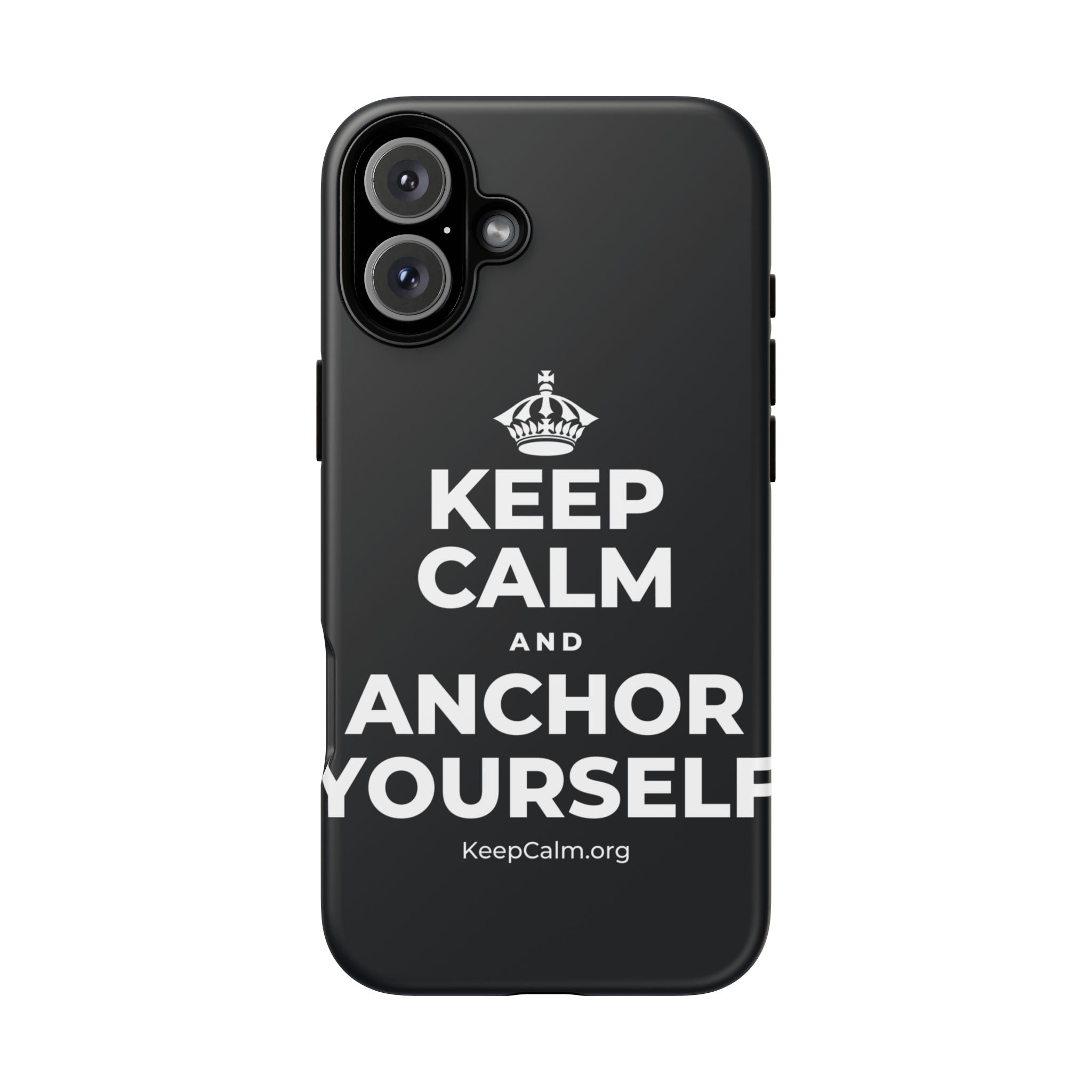 KEEP CALM AND ANCHOR YOURSELF Phone Case (Dark)
