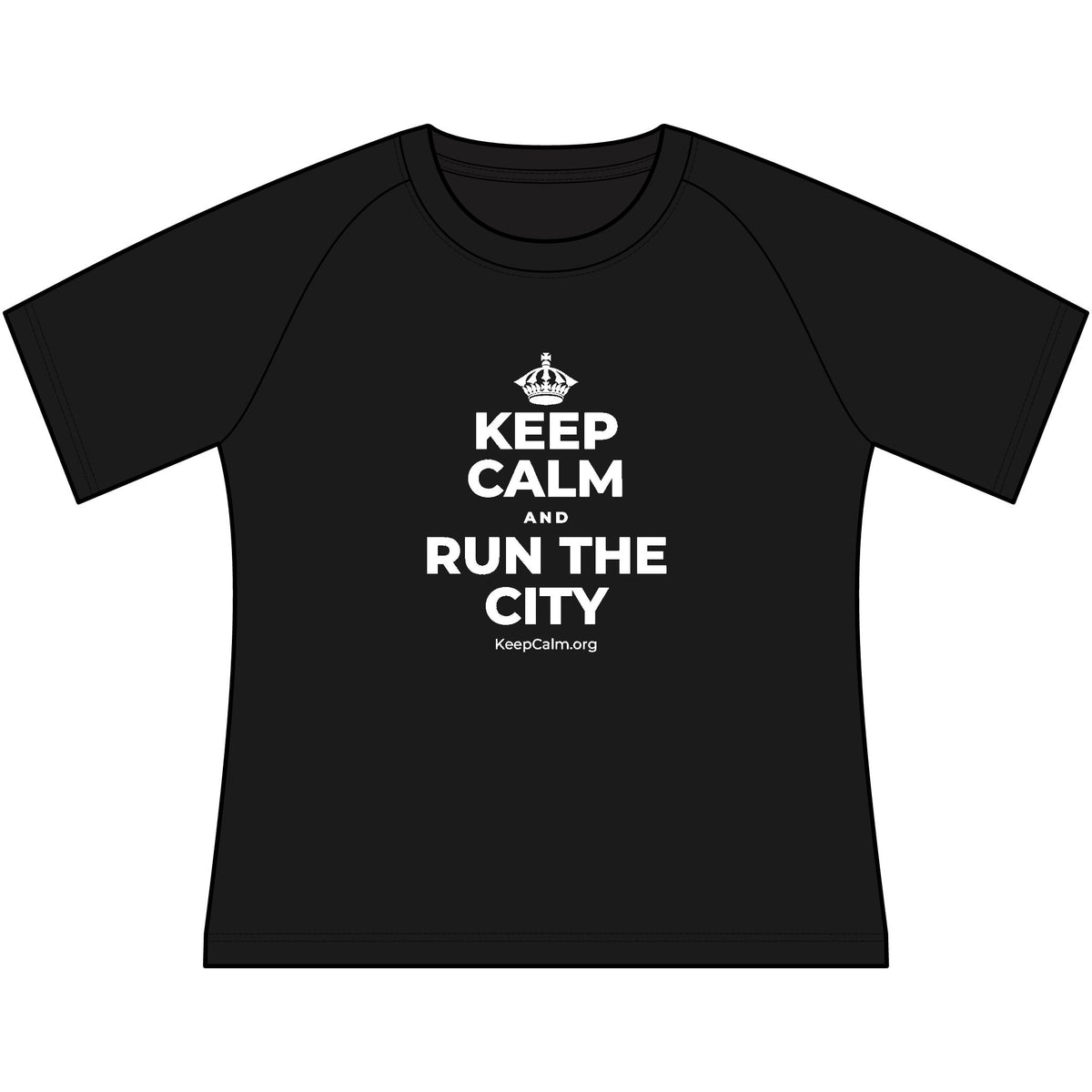 KEEP CALM AND RUN THE CITY Women's Raglan Tee