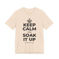 KEEP CALM AND SOAK IT UP T-Shirt (Soft Cream–Heather Mauve)