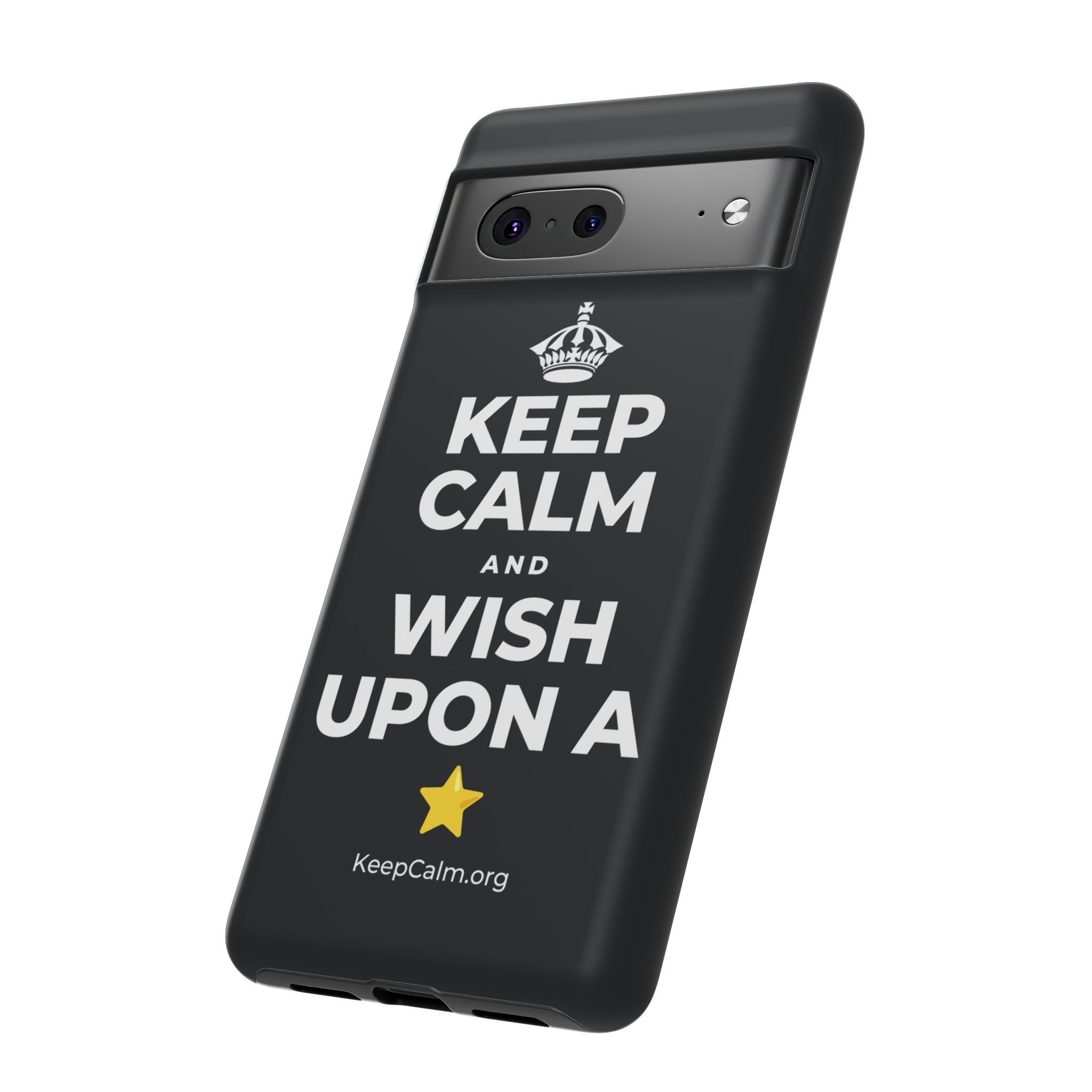 KEEP CALM AND WISH UPON A ⭐ Phone Case (Dark)