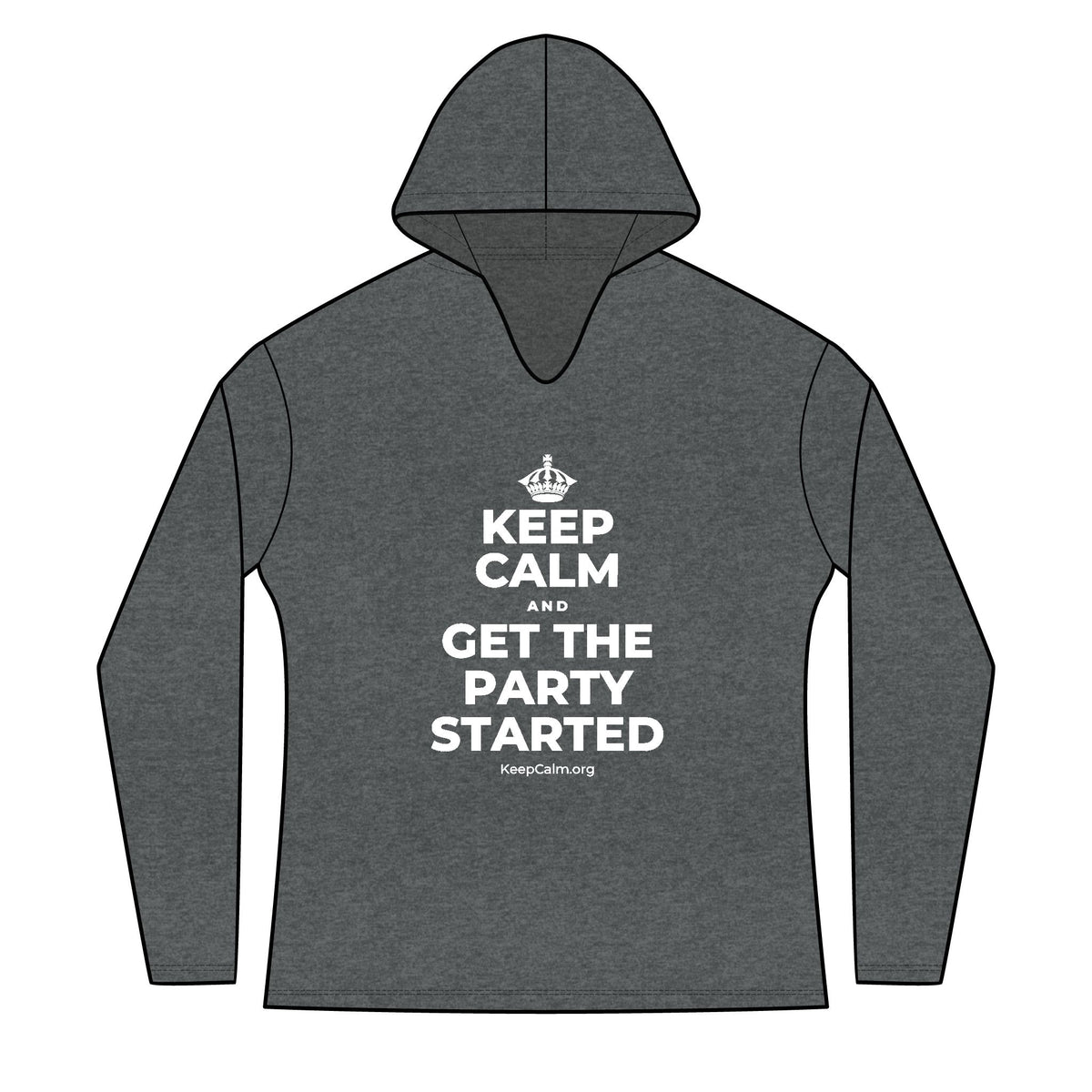 KEEP CALM AND GET THE PARTY STARTED Women's Long Sleeve Hoodie