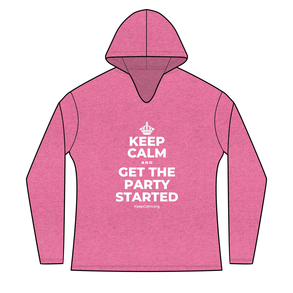 KEEP CALM AND GET THE PARTY STARTED Women's Long Sleeve Hoodie