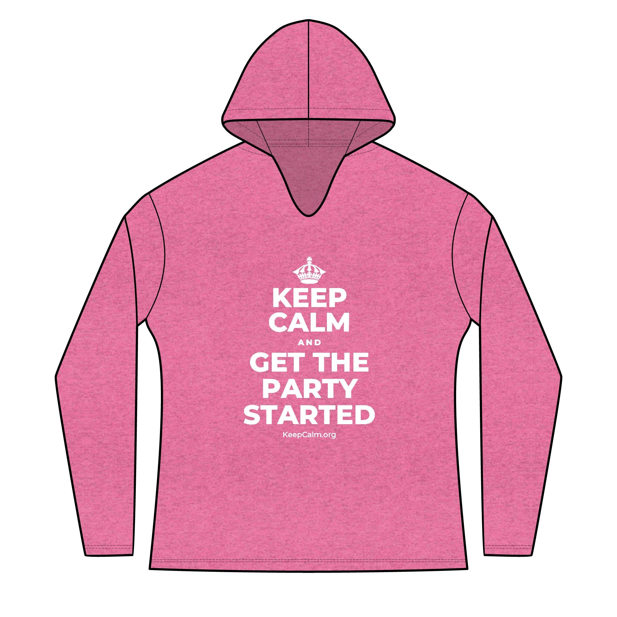 KEEP CALM AND GET THE PARTY STARTED Women's Long Sleeve Hoodie