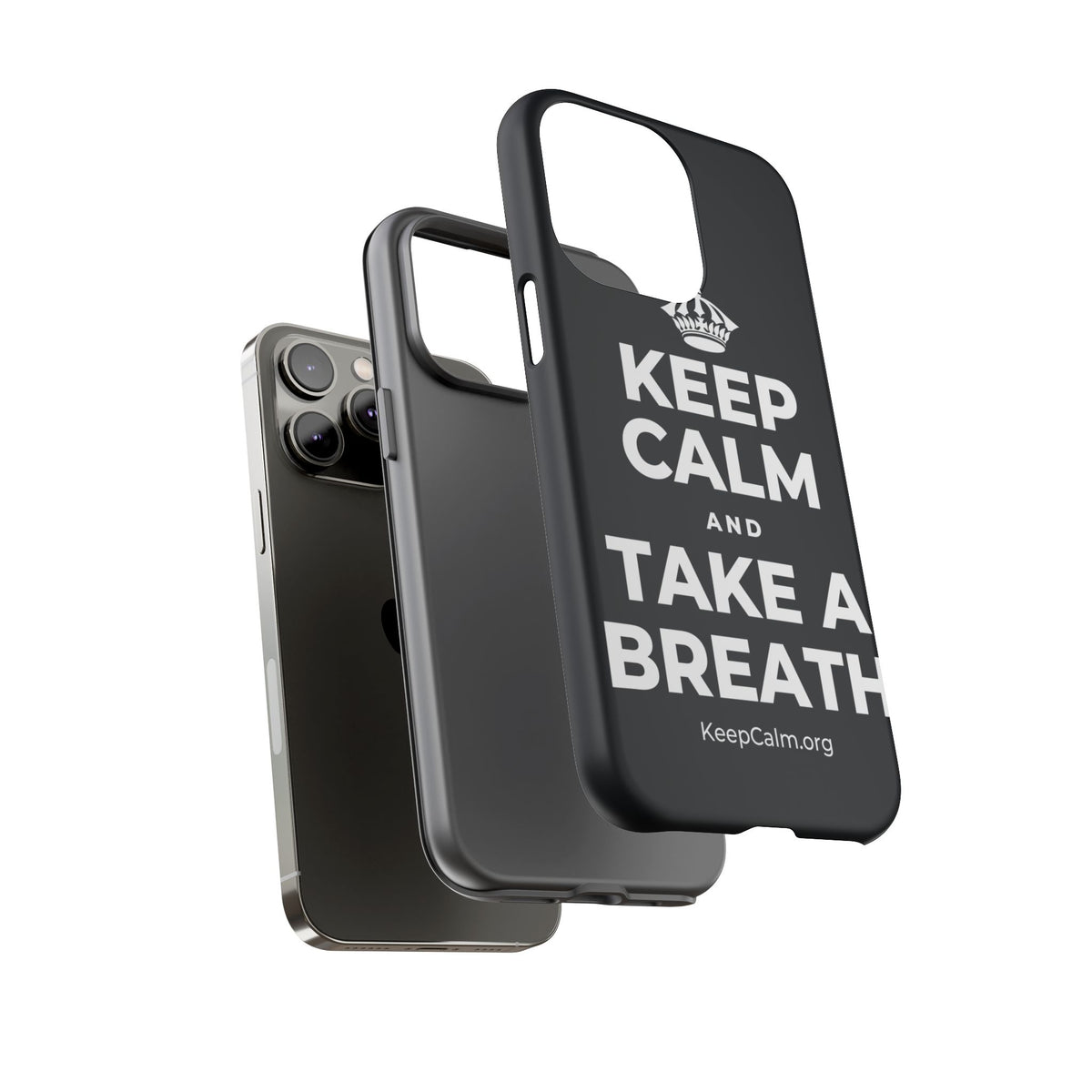 KEEP CALM AND TAKE A BREATH Phone Case (Dark)