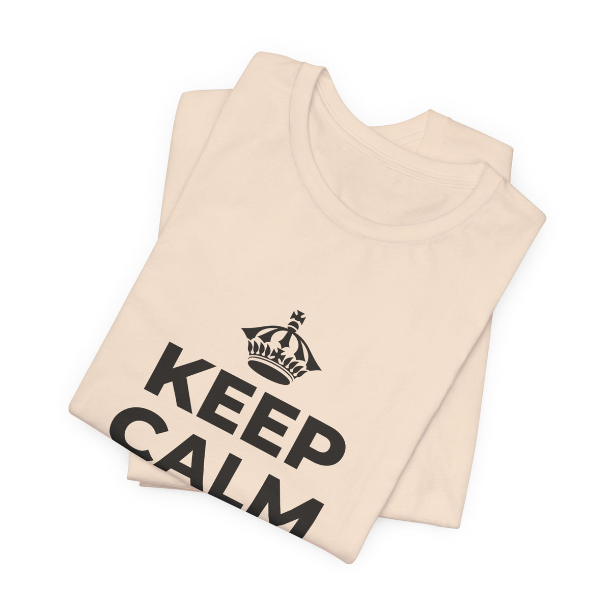KEEP CALM AND LOCK IN T-Shirt (Soft Cream–Heather Mauve)