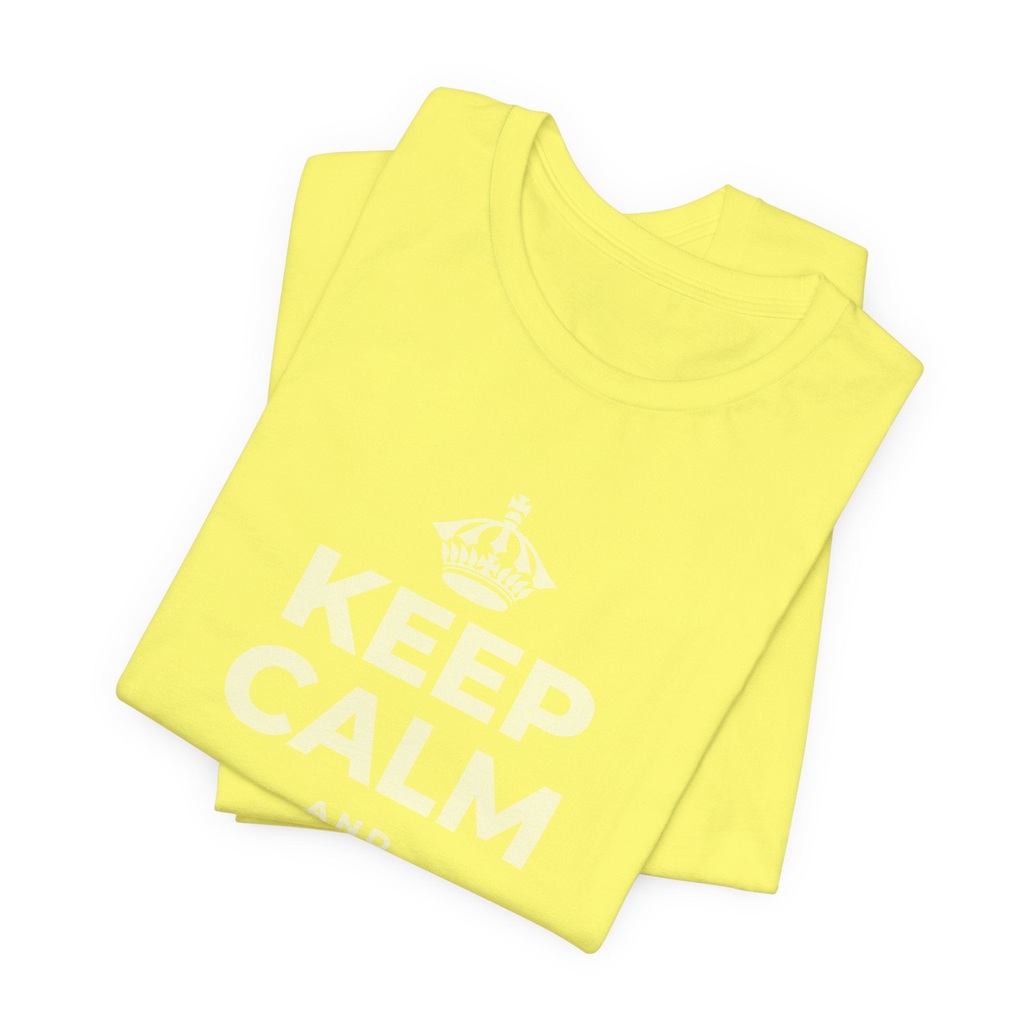 KEEP CALM AND LIVE IN TODAY T-Shirt (Soft Cream–Heather Mauve)