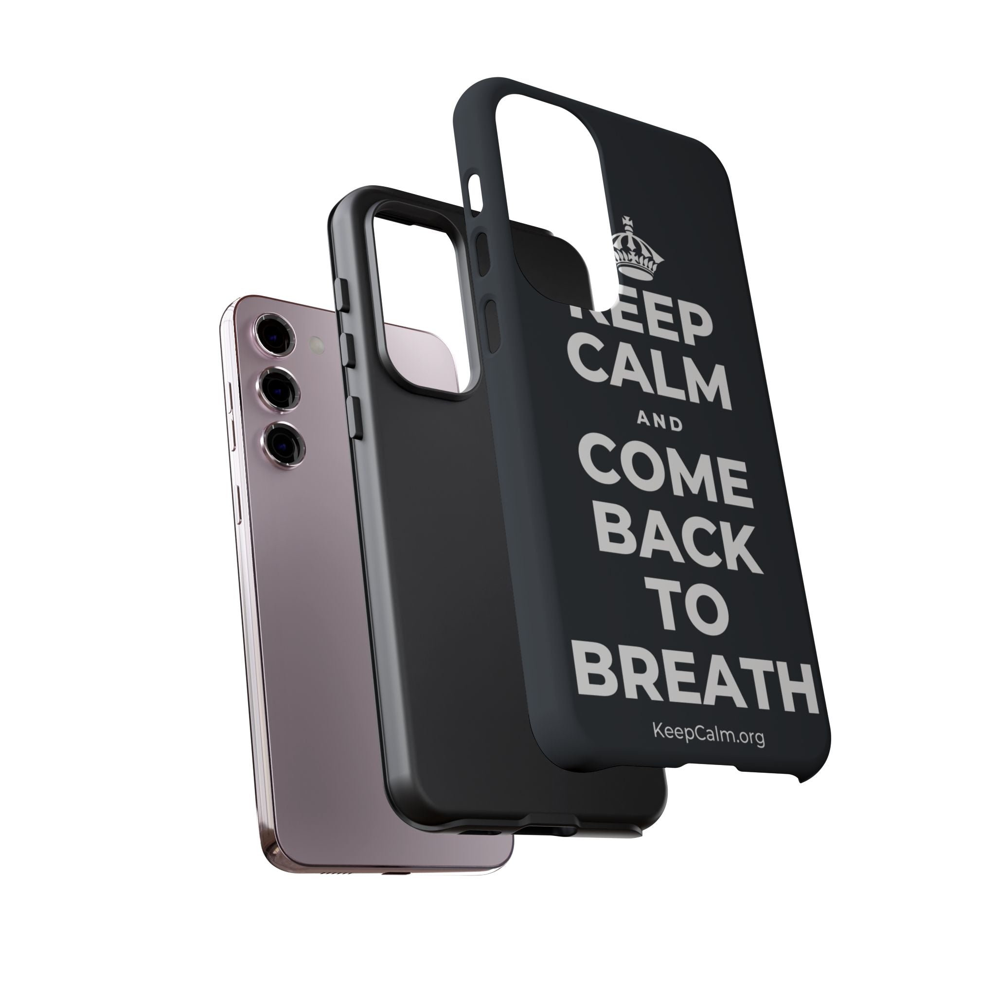 KEEP CALM AND COME BACK TO BREATH Phone Case (Dark)