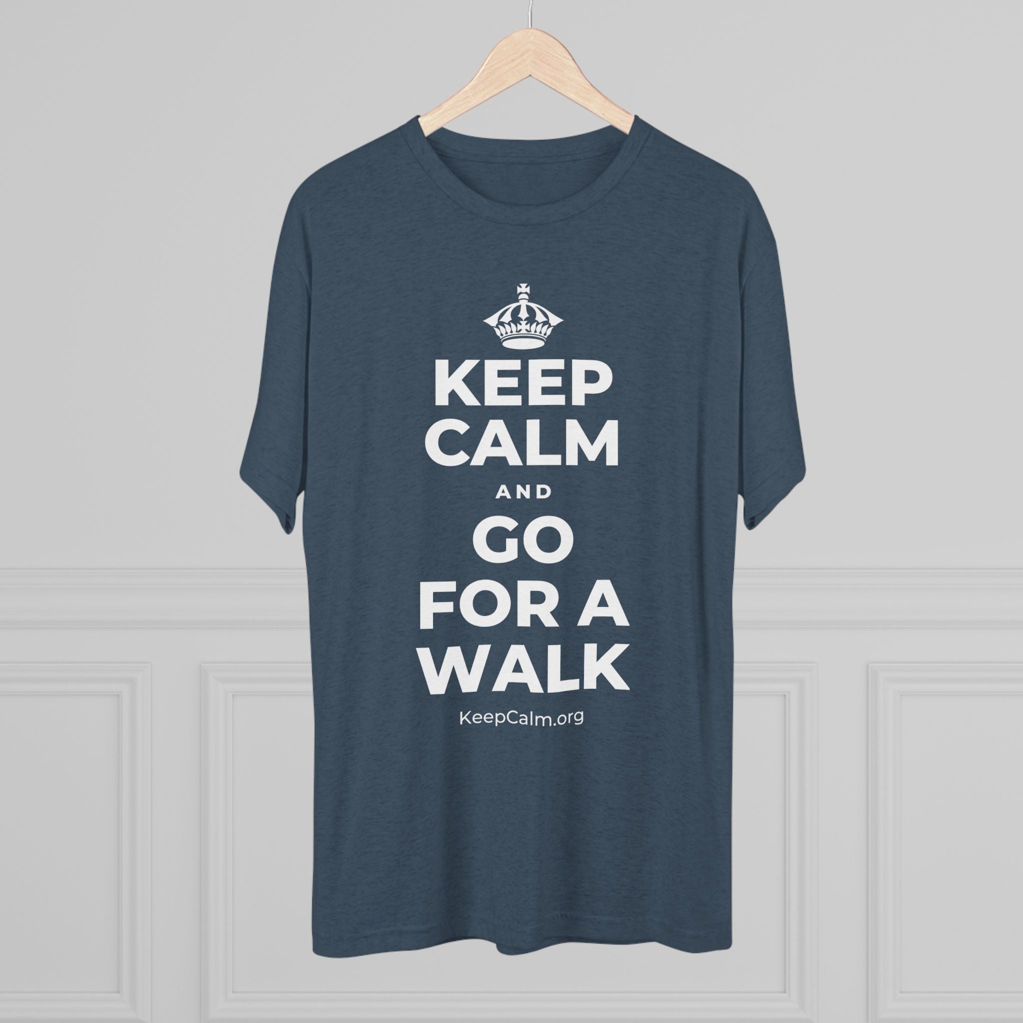 KEEP CALM AND GO FOR A WALK Tri-Blend Tee