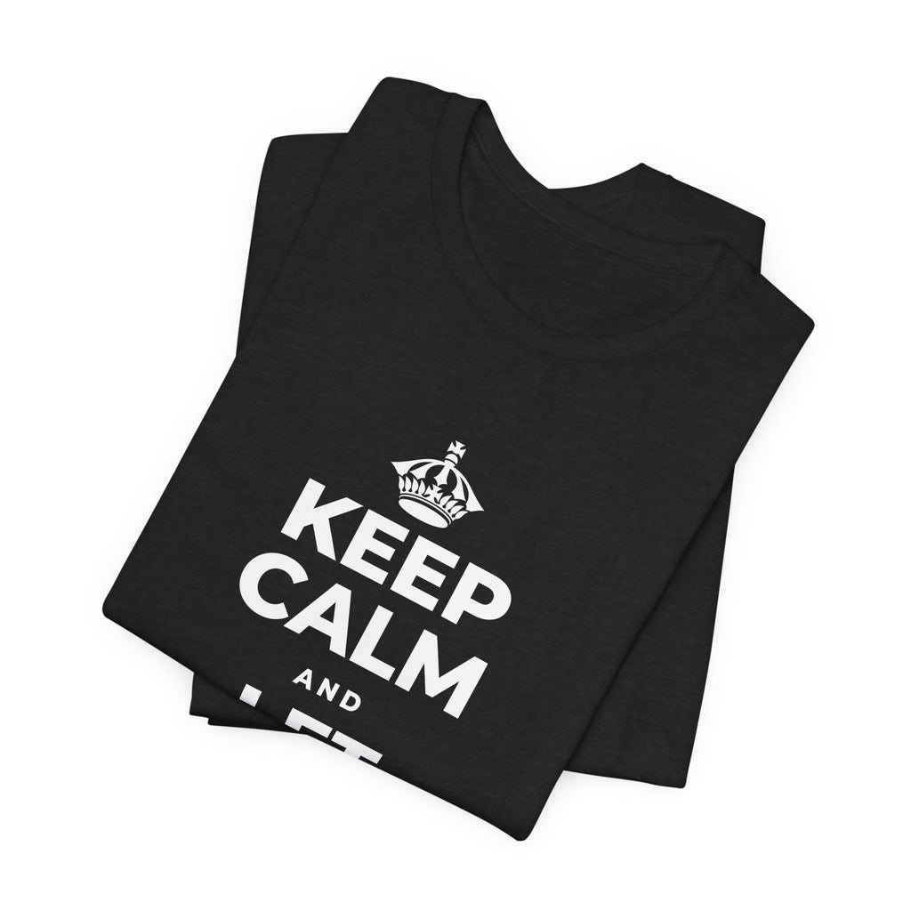 KEEP CALM AND LET YOURSELF ENJOY IT T-Shirt (Soft Cream–Heather Mauve)