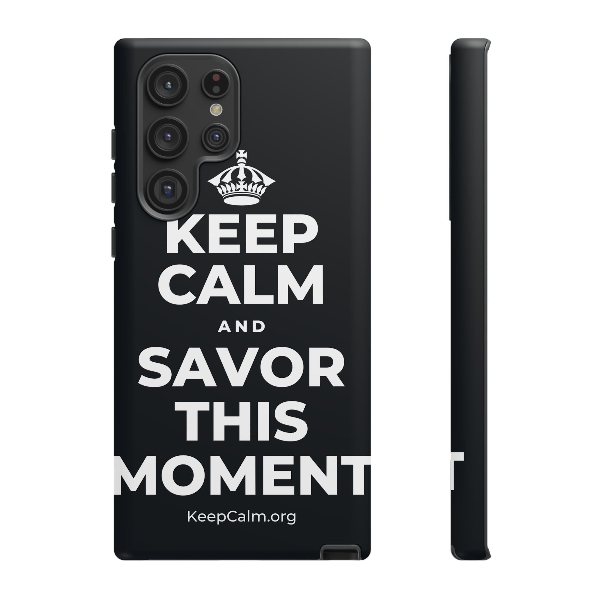 KEEP CALM AND SAVOR THIS MOMENT Phone Case (Dark)
