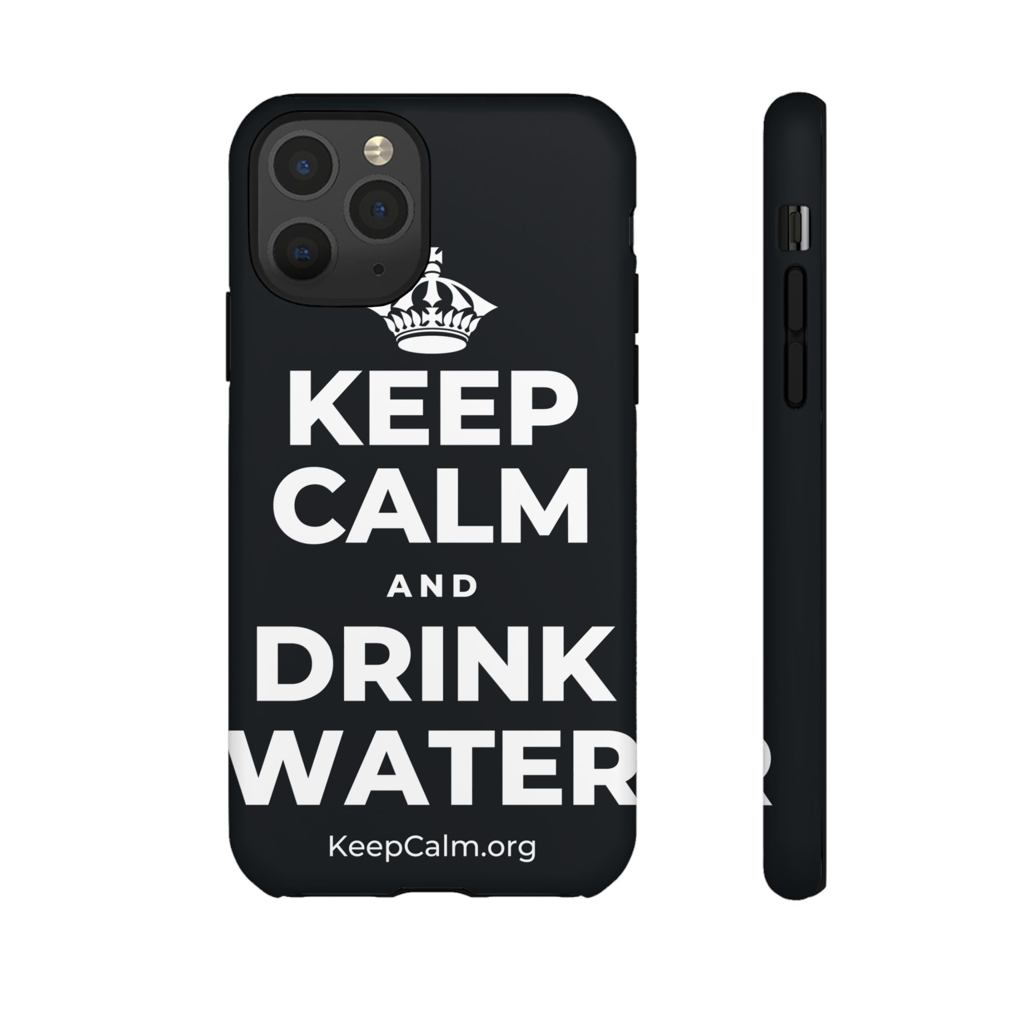 KEEP CALM AND DRINK WATER Phone Case (Dark)