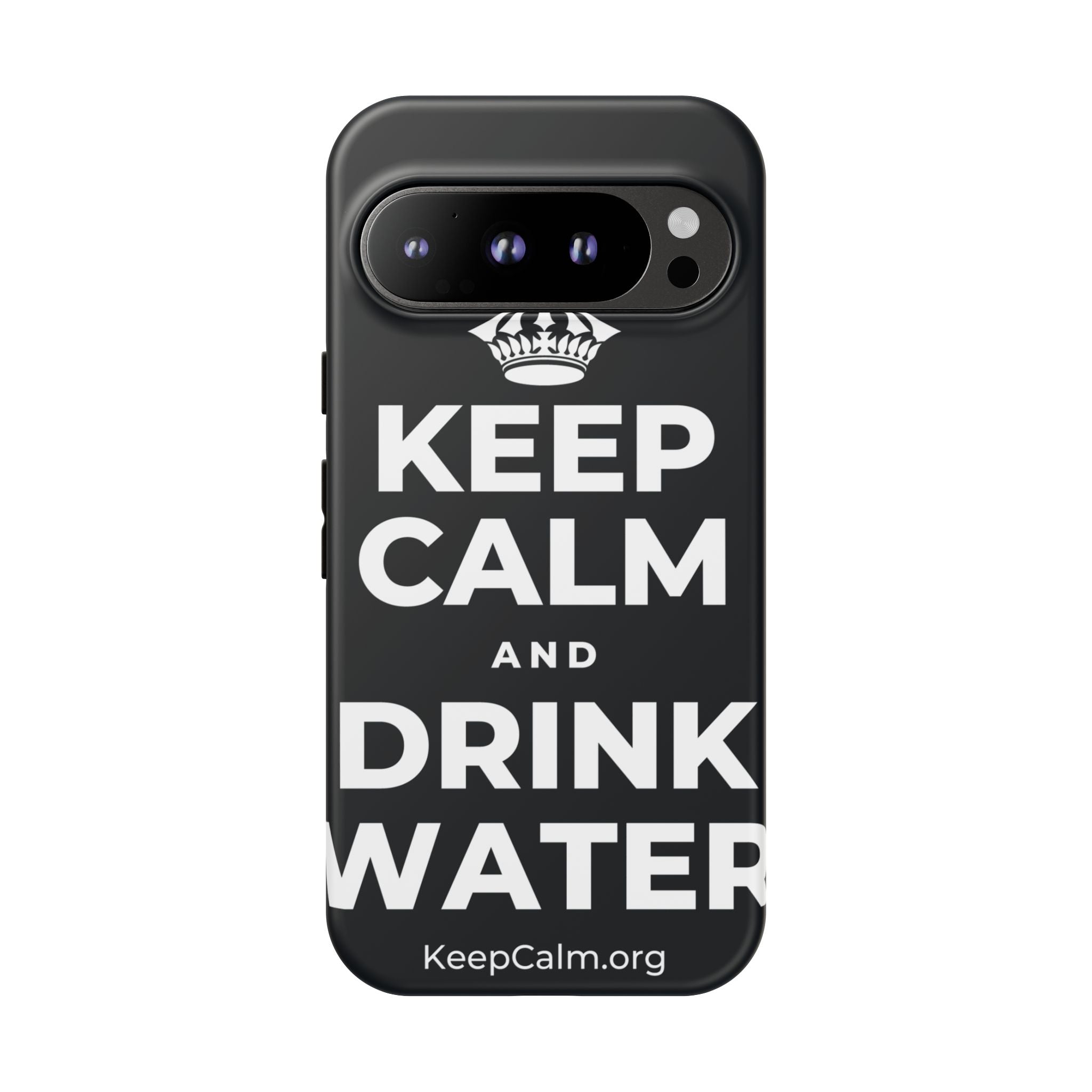 KEEP CALM AND DRINK WATER Phone Case (Dark)