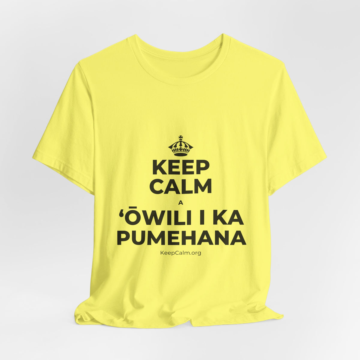 KEEP CALM A ʻŌWILI I KA PUMEHANA T-Shirt (Soft Cream–Heather Mauve)