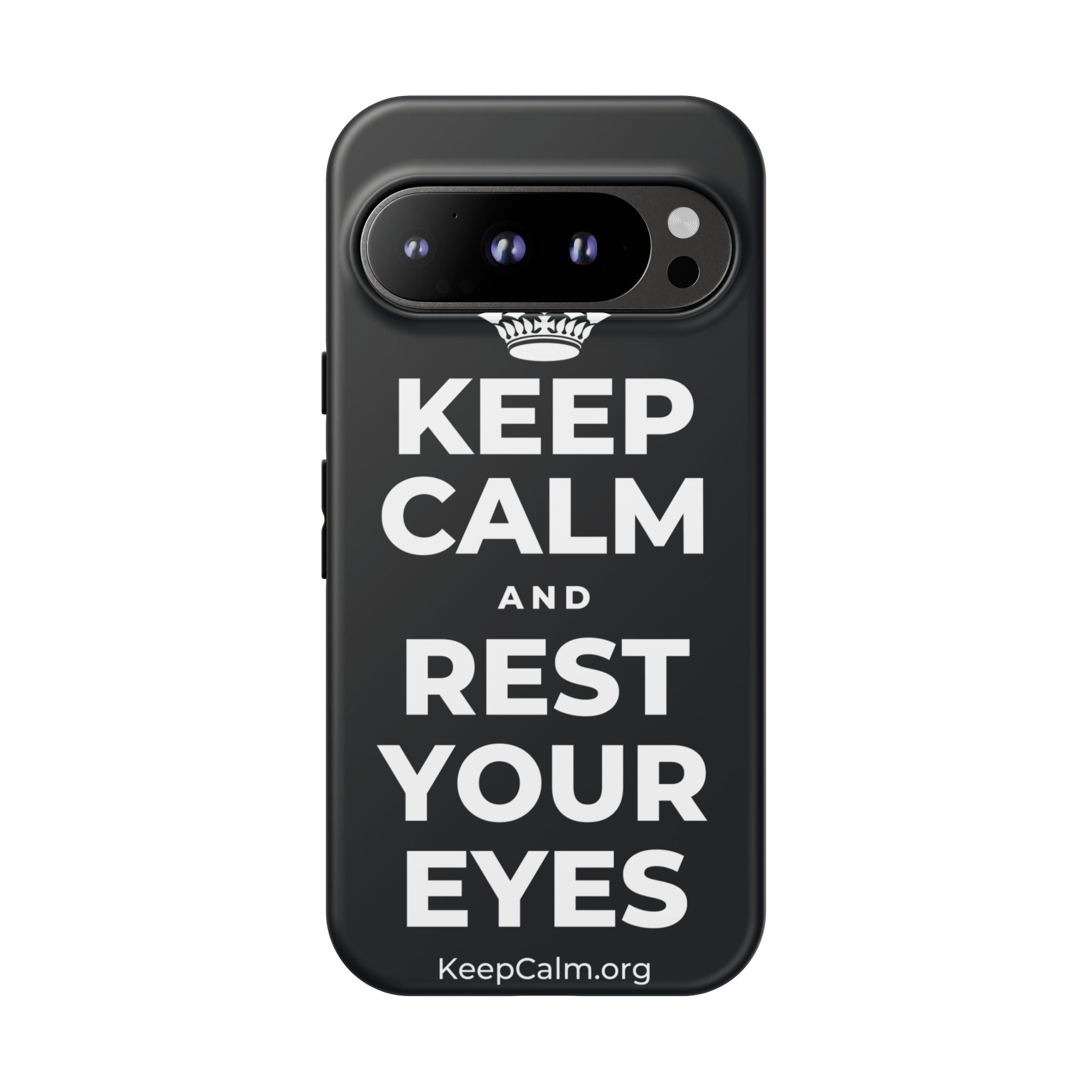 KEEP CALM AND REST YOUR EYES Phone Case (Dark)