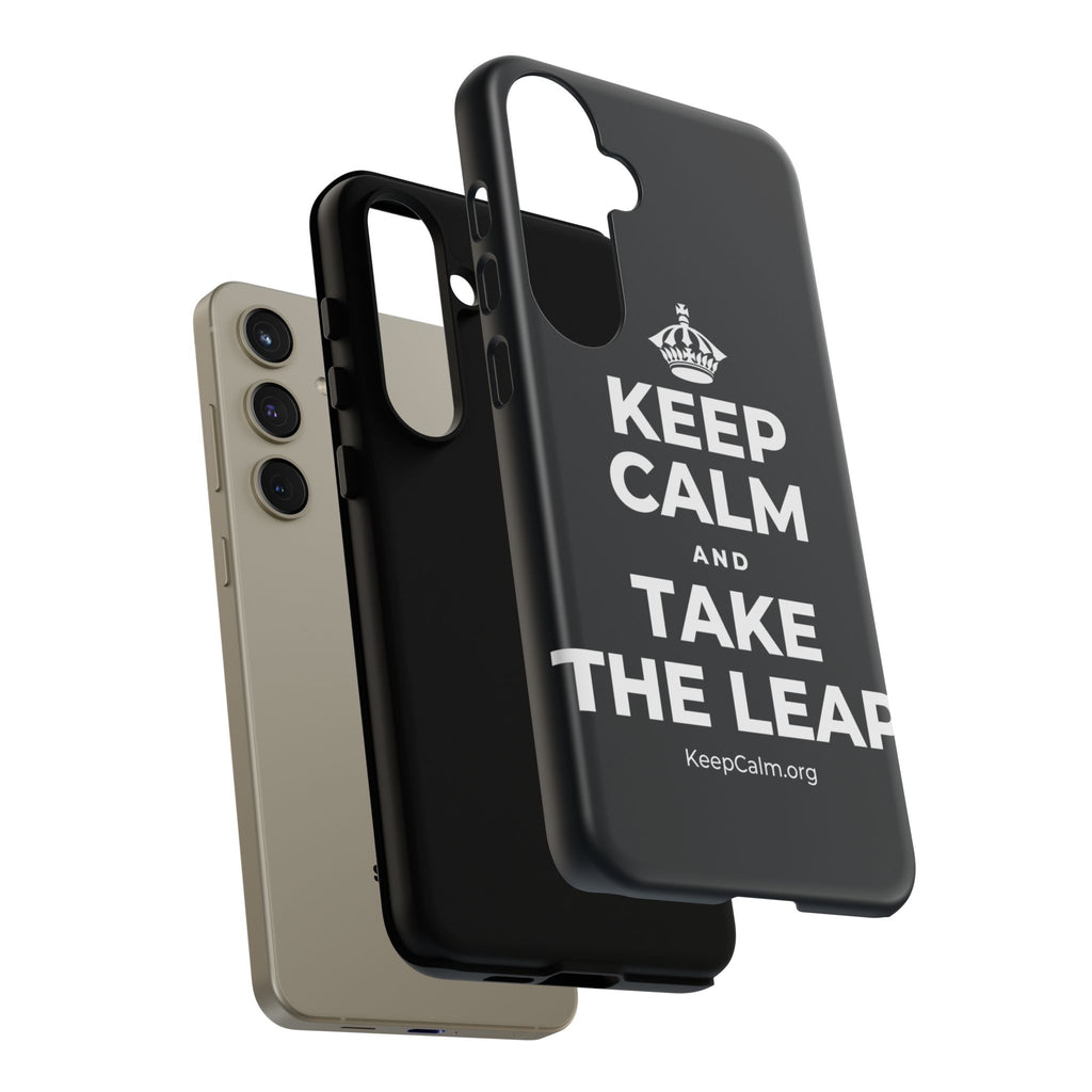 KEEP CALM AND TAKE THE LEAP Phone Case (Dark)