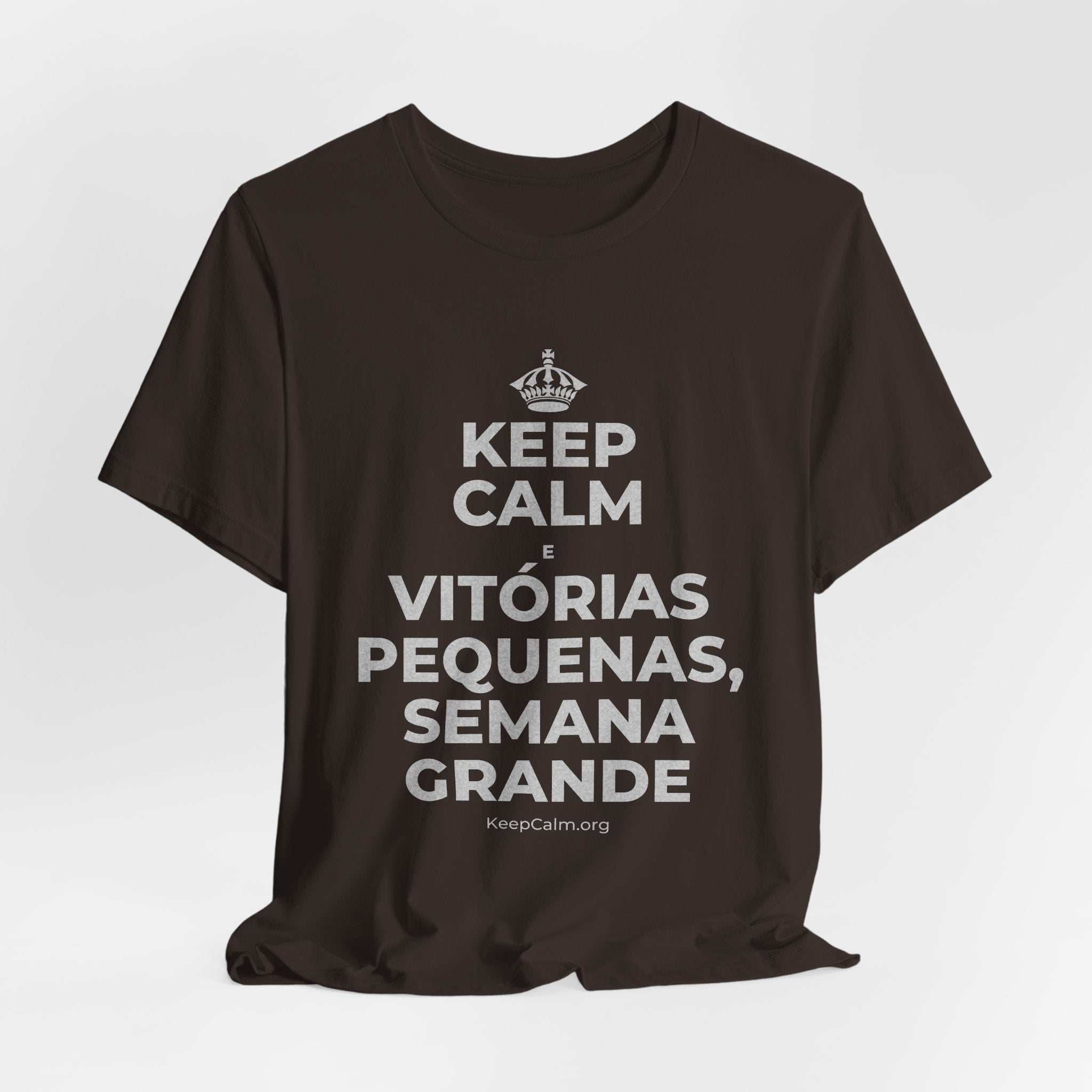KEEP CALM E VITÓRIAS PEQUENAS, SEMANA GRANDE T-Shirt (Soft Cream–Heather Mauve)