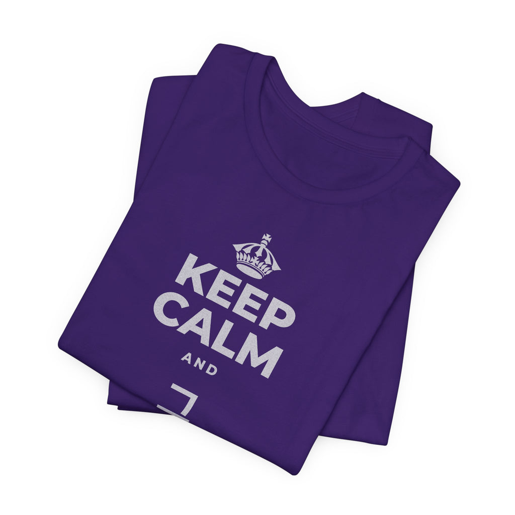 KEEP CALM AND 그 질문을 해요 T-Shirt (Soft Cream–Heather Mauve)