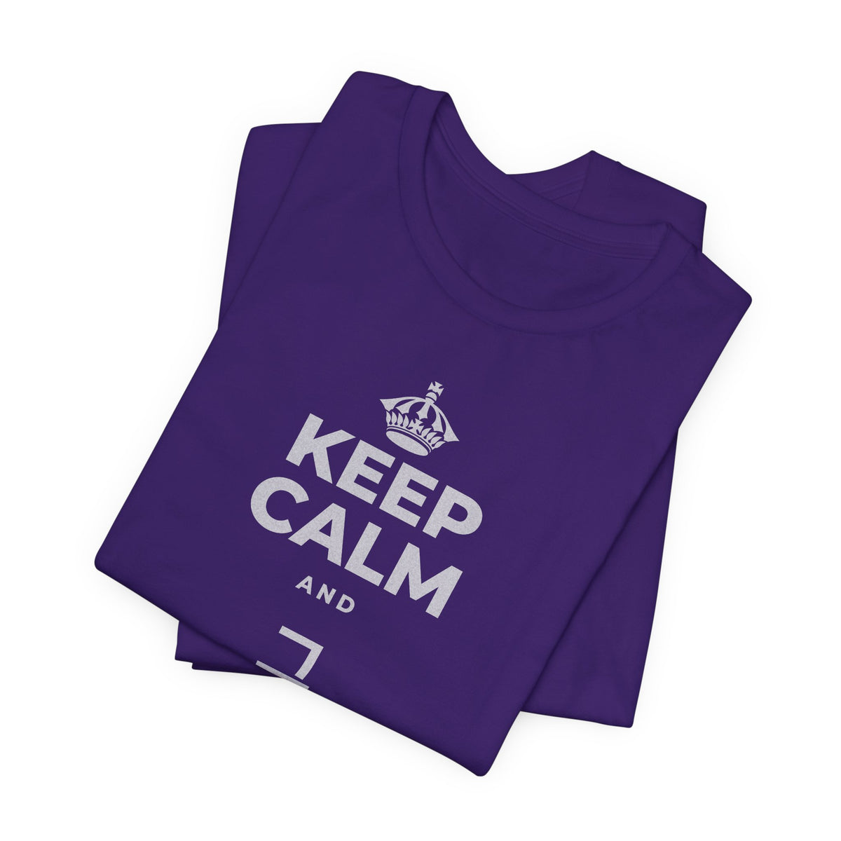 KEEP CALM AND 그 질문을 해요 T-Shirt (Soft Cream–Heather Mauve)