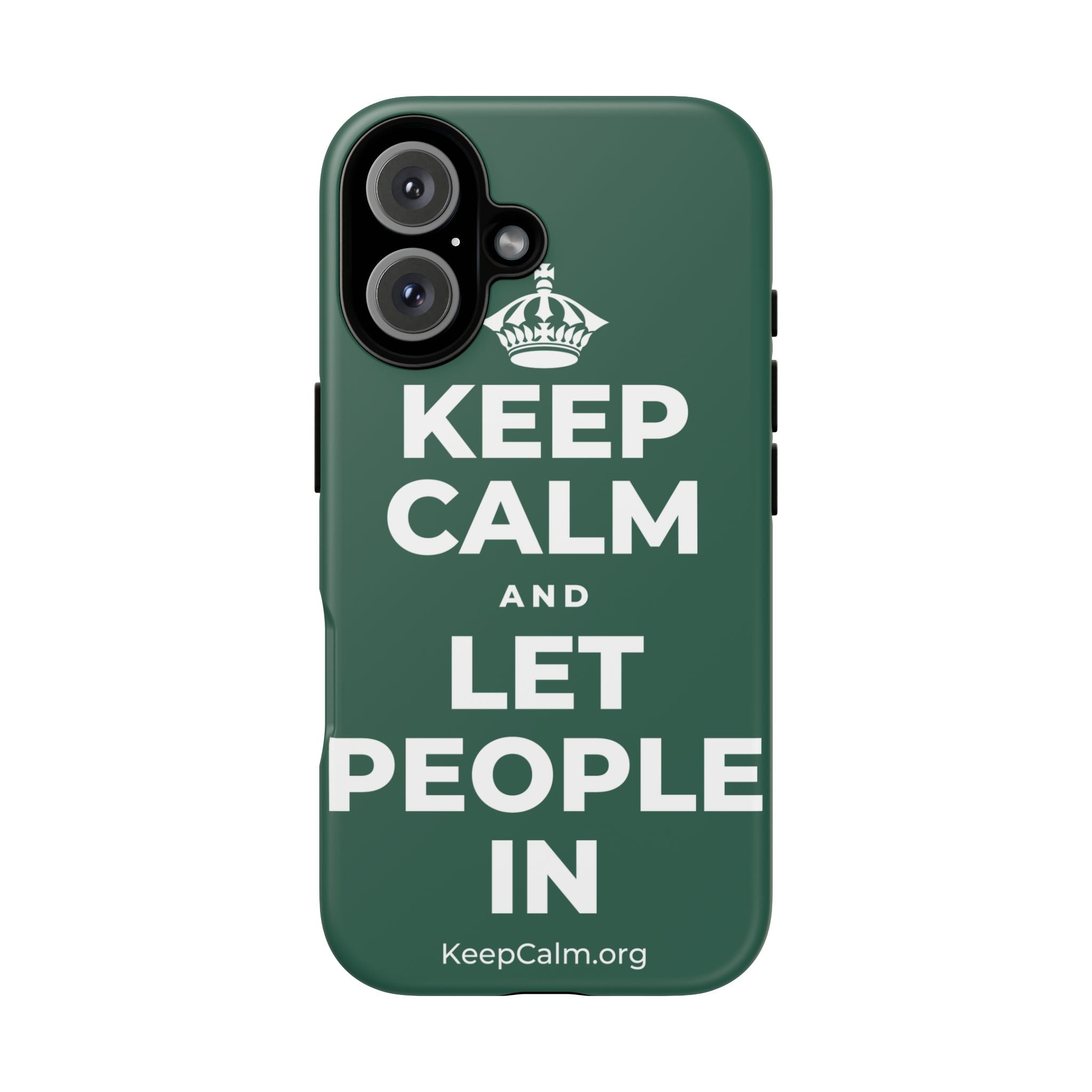 KEEP CALM AND LET PEOPLE IN Phone Case