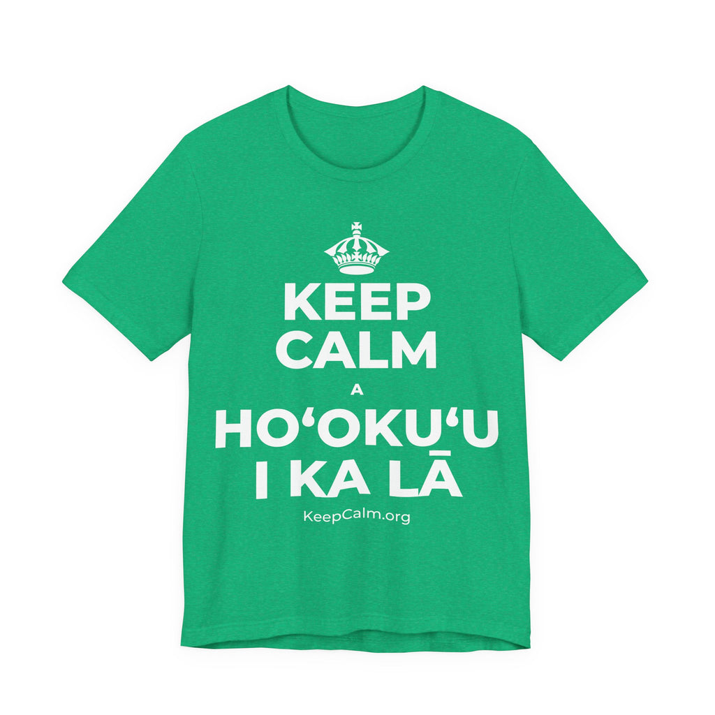 KEEP CALM A HOʻOKUʻU I KA LĀ T-Shirt (Baby Blue–Silver)