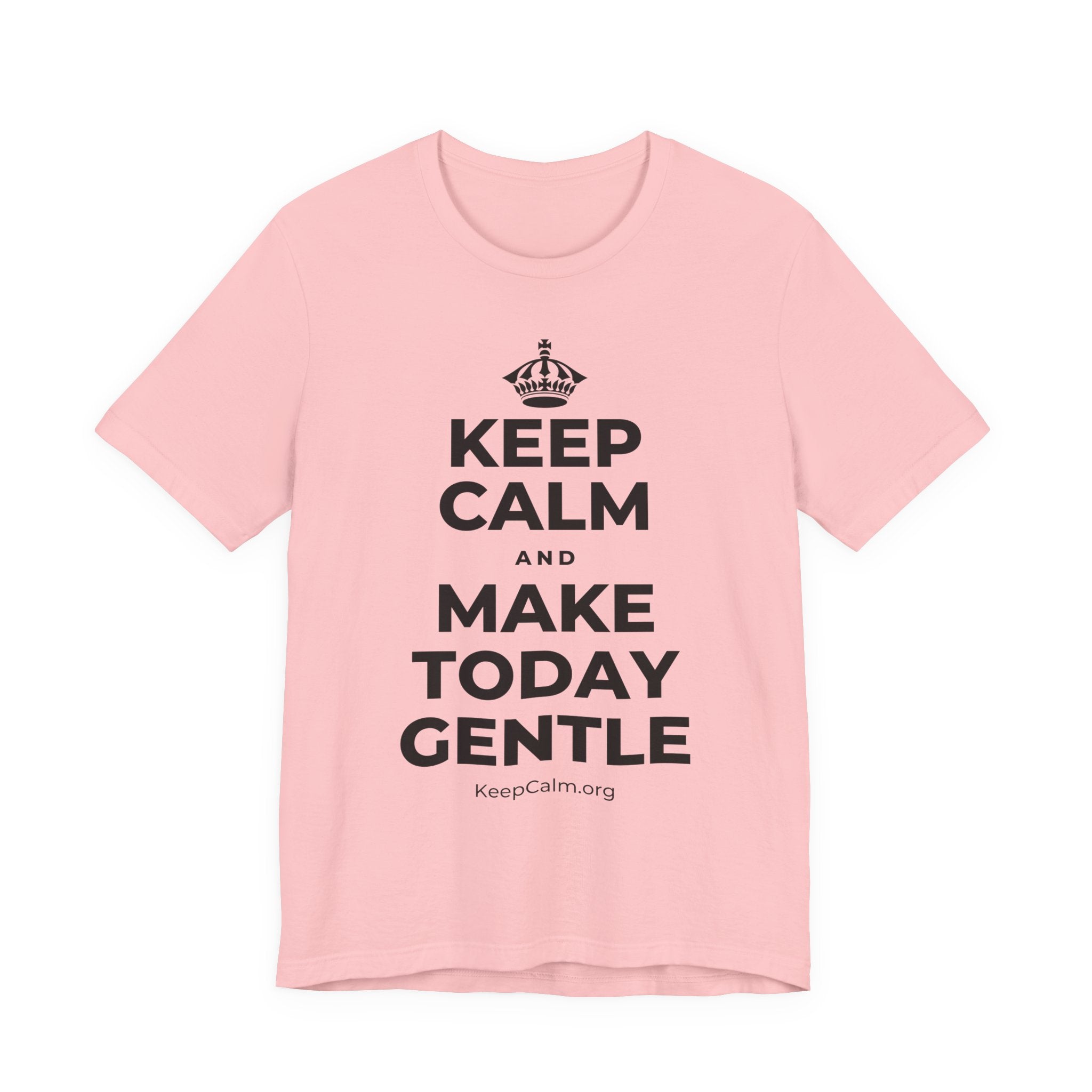 KEEP CALM AND MAKE TODAY GENTLE T-Shirt (White–Asphalt)