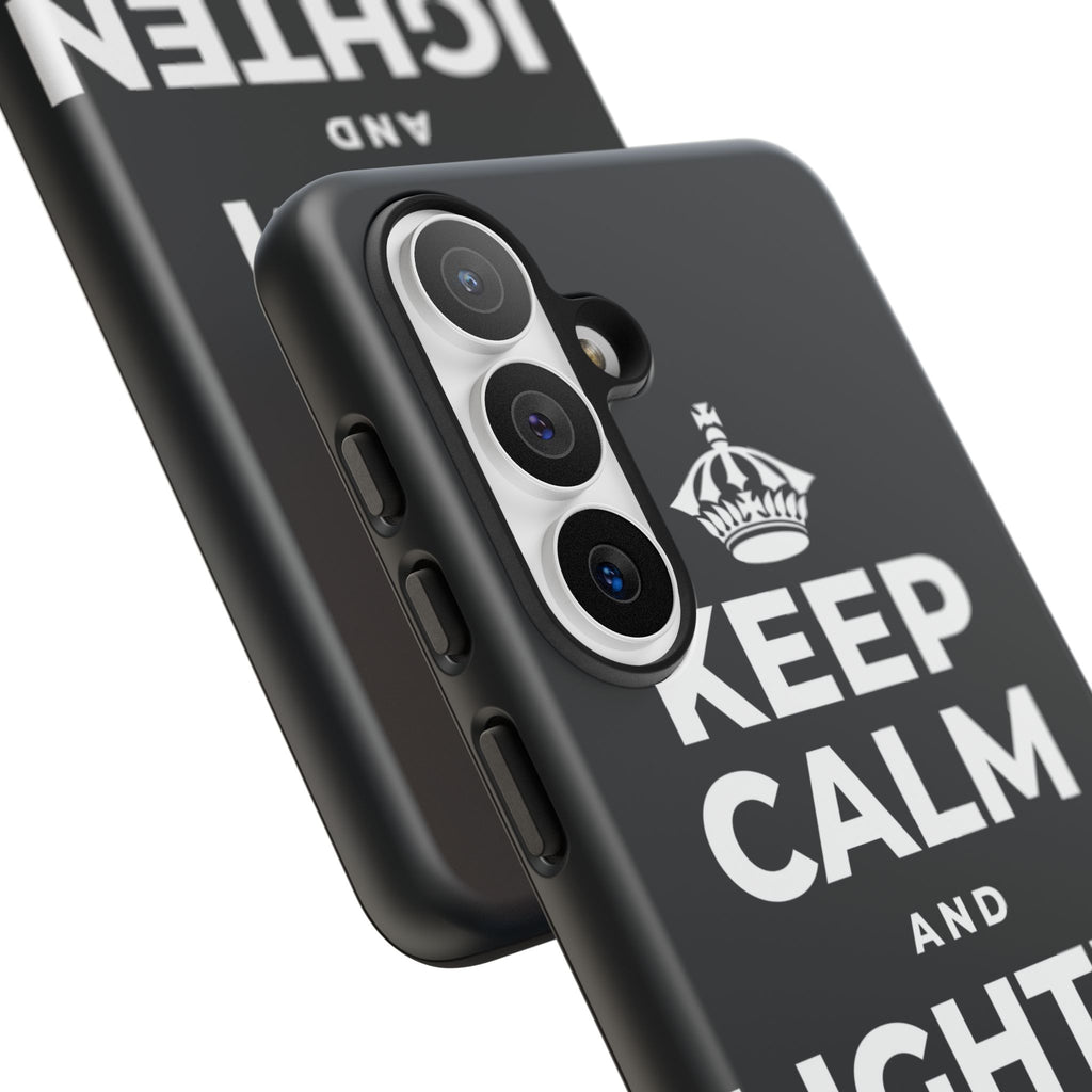 KEEP CALM AND LIGHTEN THE LOAD Phone Case (Dark)