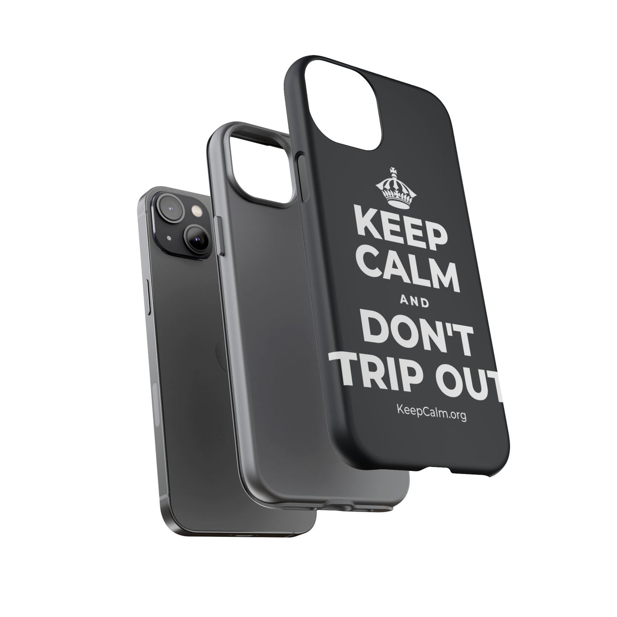KEEP CALM AND DON'T TRIP OUT Phone Case (Dark)