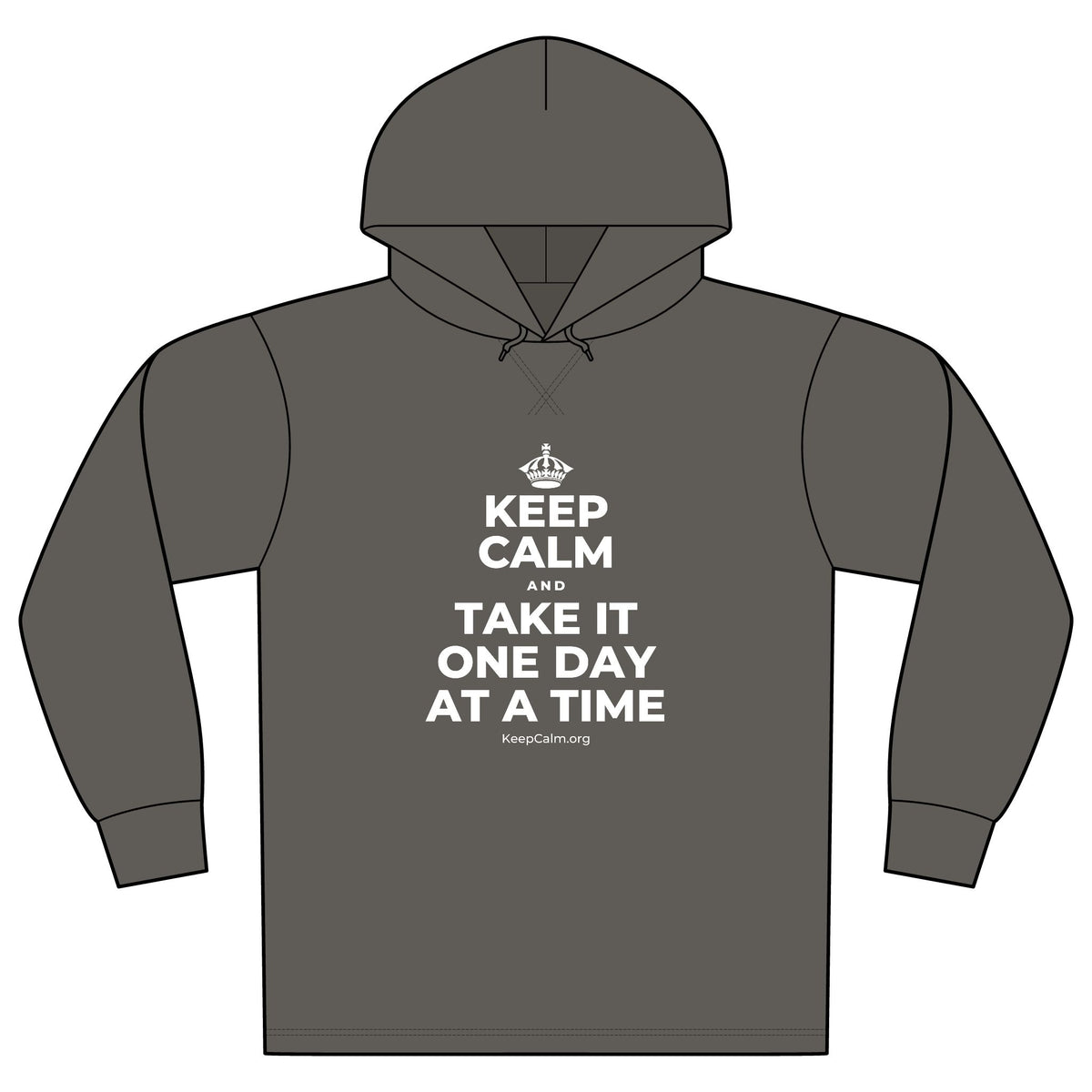 KEEP CALM AND TAKE IT ONE DAY AT A TIME Organic Hoodie Tee