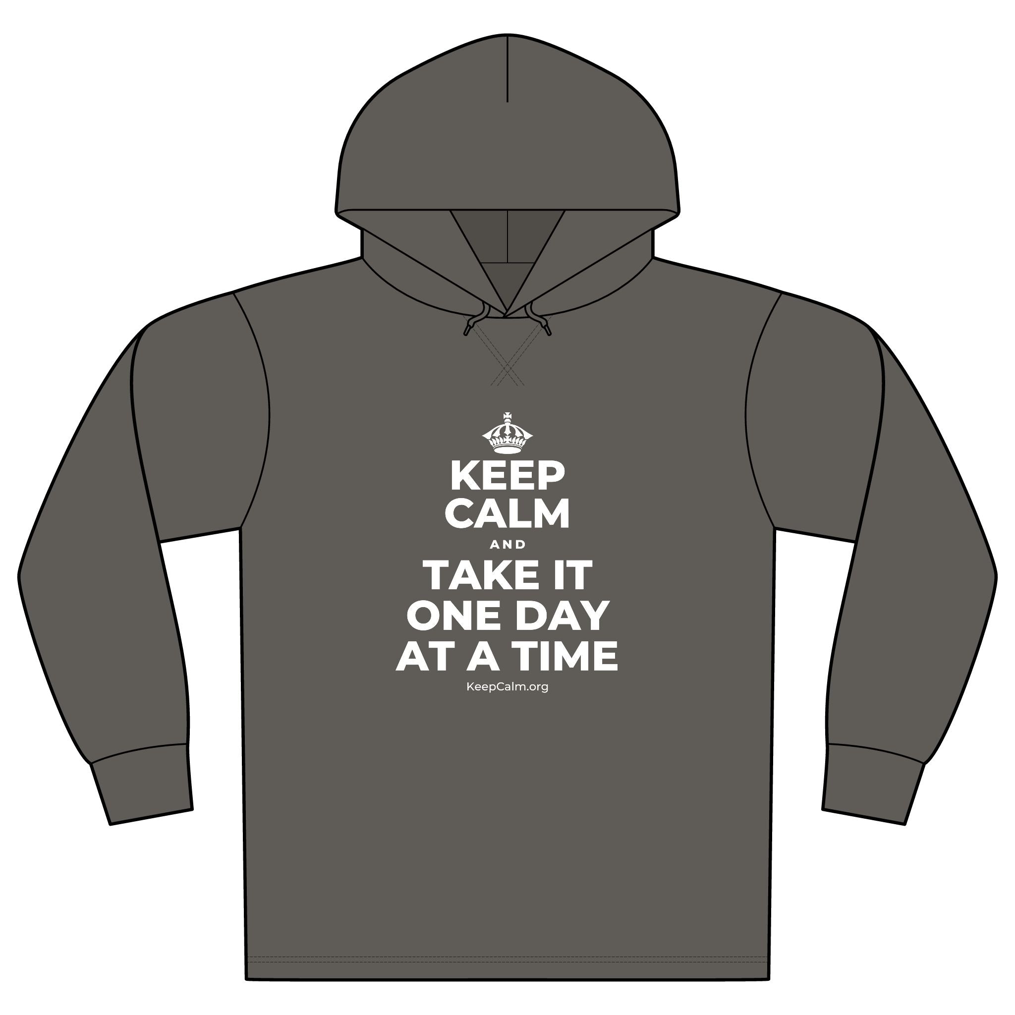 KEEP CALM AND TAKE IT ONE DAY AT A TIME Organic Hoodie Tee