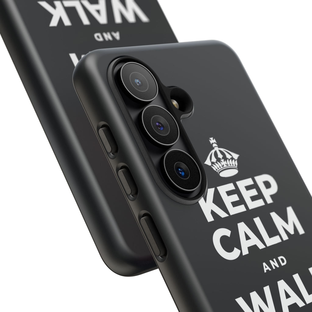 KEEP CALM AND WALK AND LISTEN Phone Case (Dark)