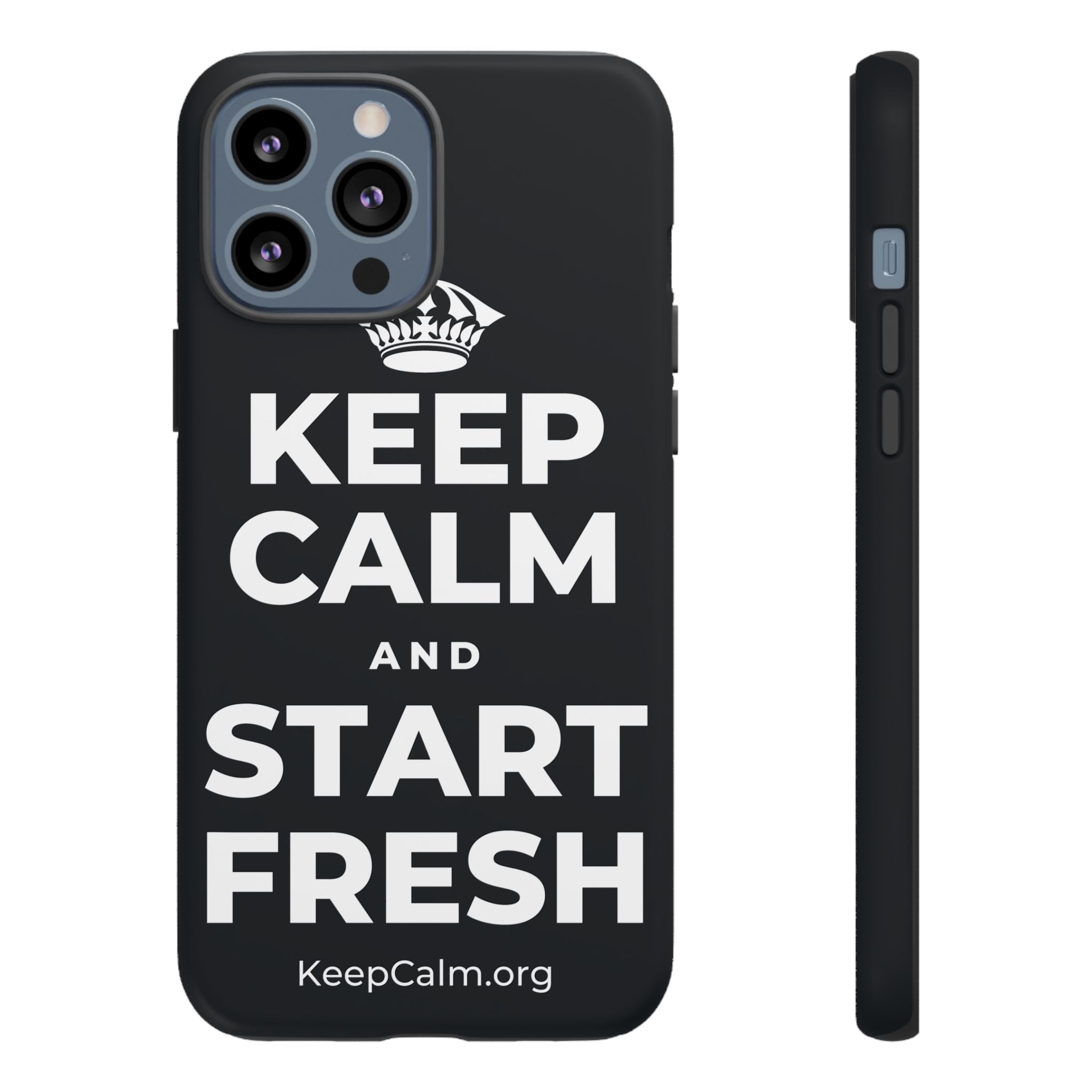 KEEP CALM AND START FRESH Phone Case (Dark)