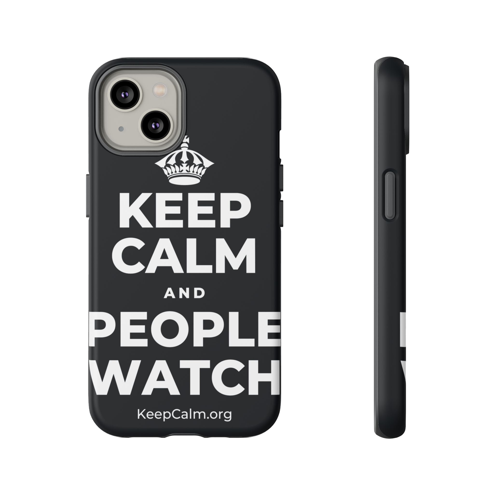 KEEP CALM AND PEOPLE WATCH Phone Case (Dark)