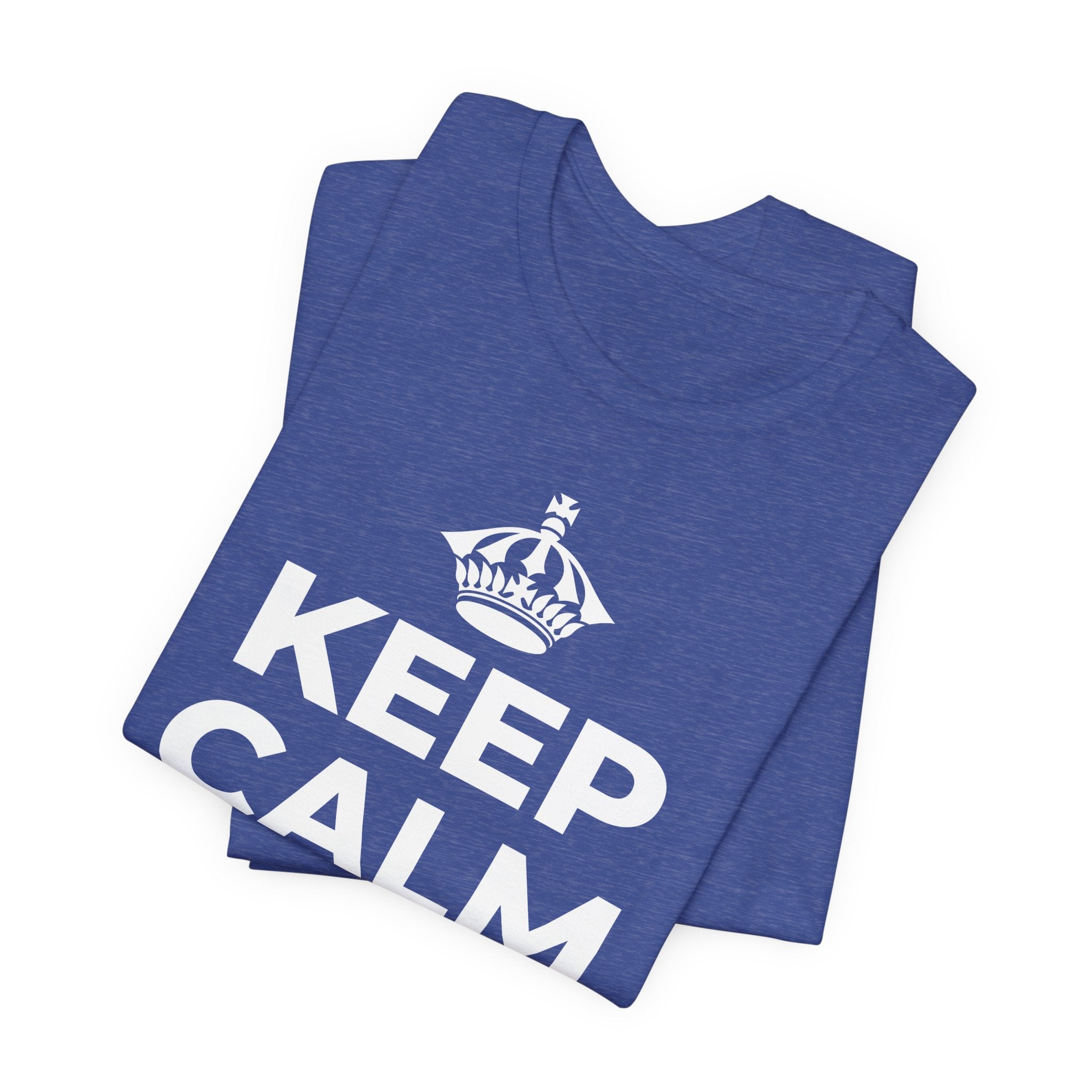 KEEP CALM AND 去踩踩草地 T-Shirt (Baby Blue–Silver)