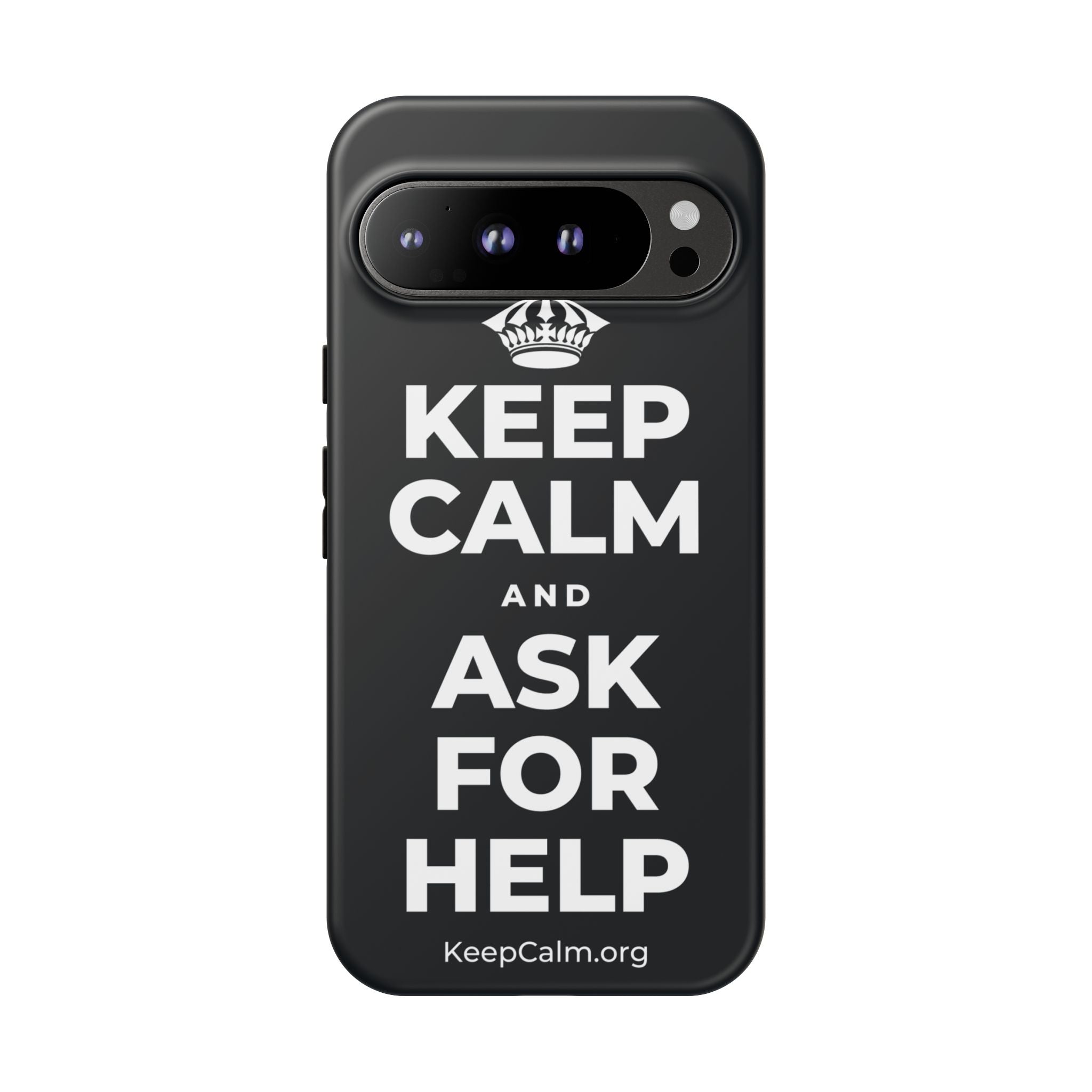 KEEP CALM AND ASK FOR HELP Phone Case (Dark)