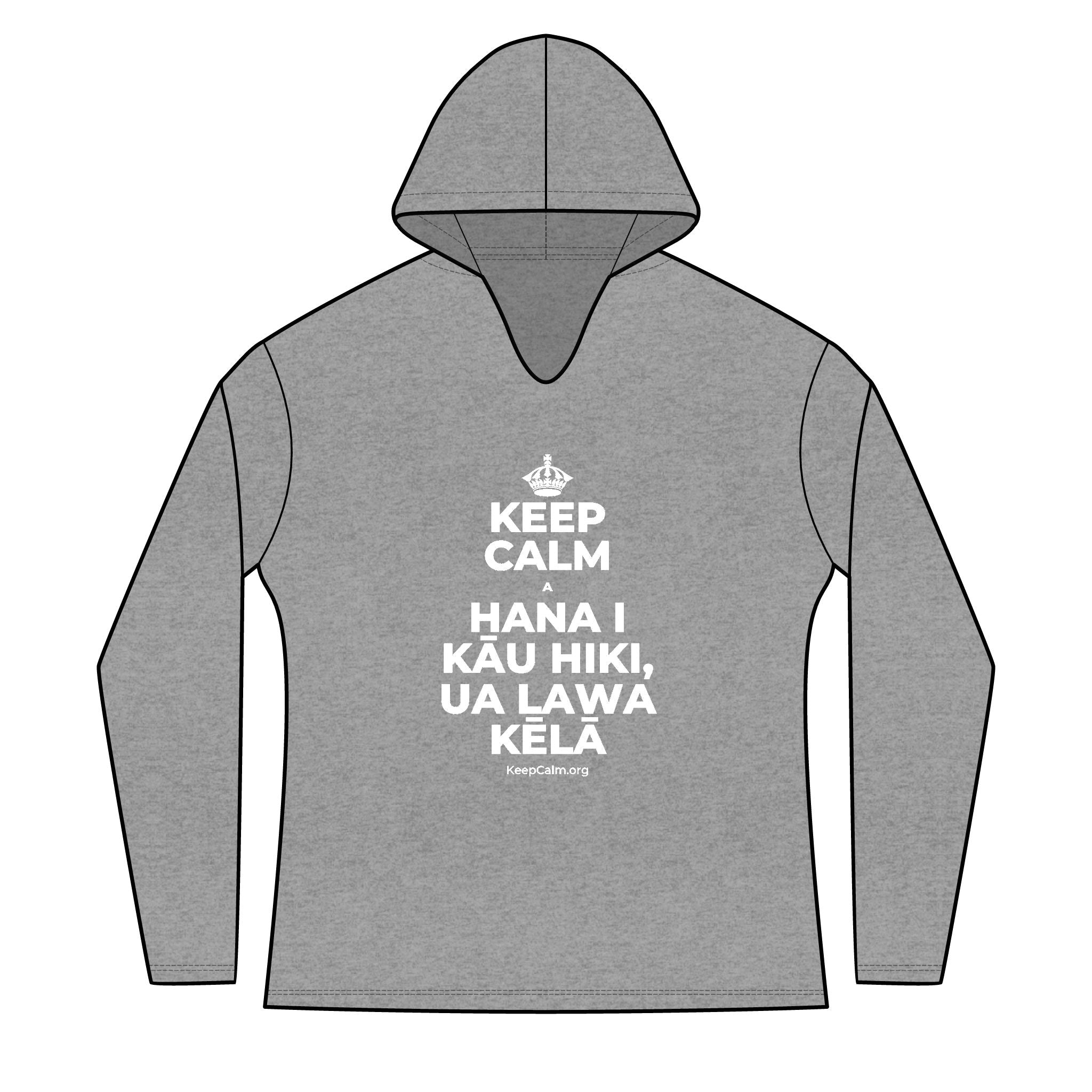 KEEP CALM A HANA I KĀU HIKI, UA LAWA KĒLĀ Women's Long Sleeve Hoodie