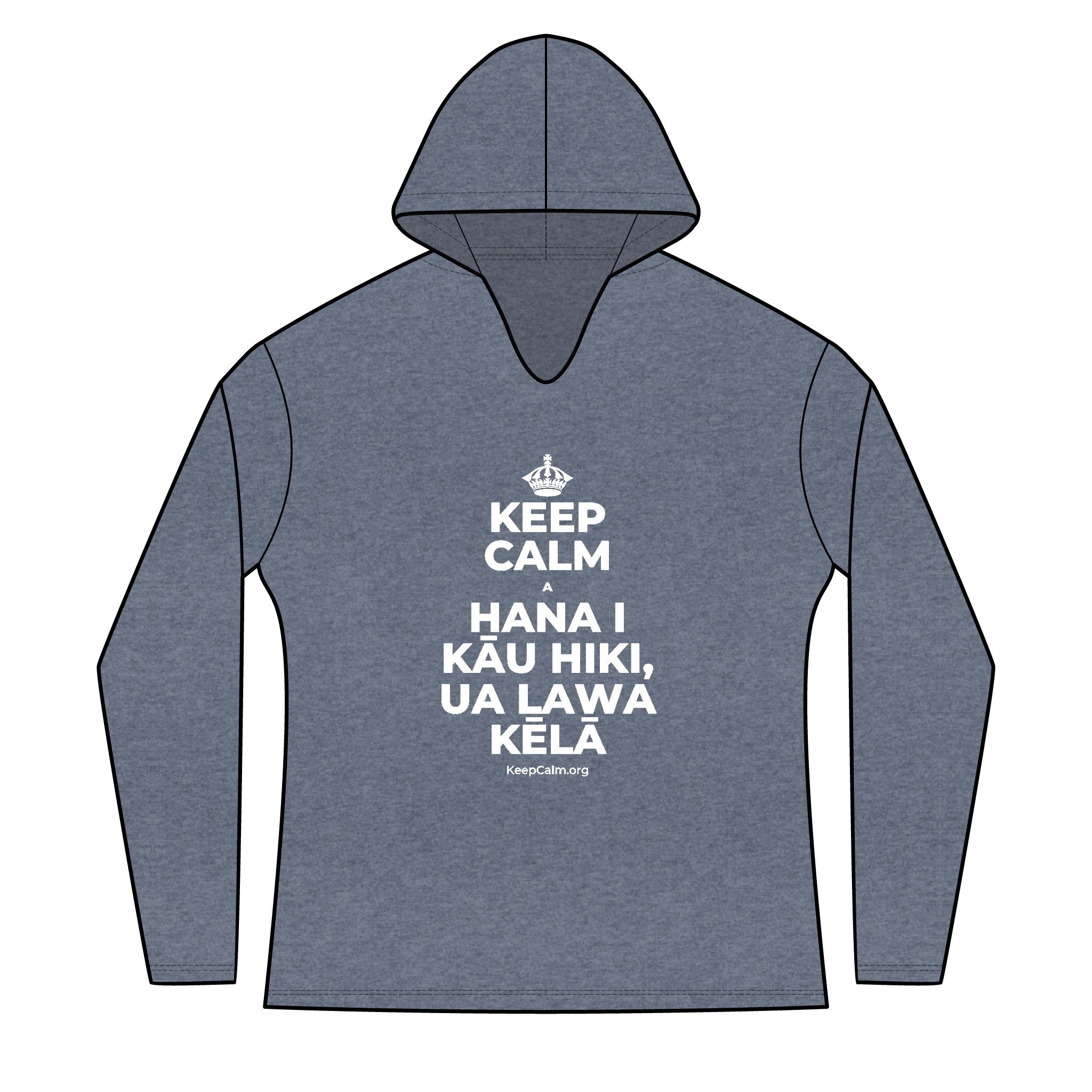 KEEP CALM A HANA I KĀU HIKI, UA LAWA KĒLĀ Women's Long Sleeve Hoodie
