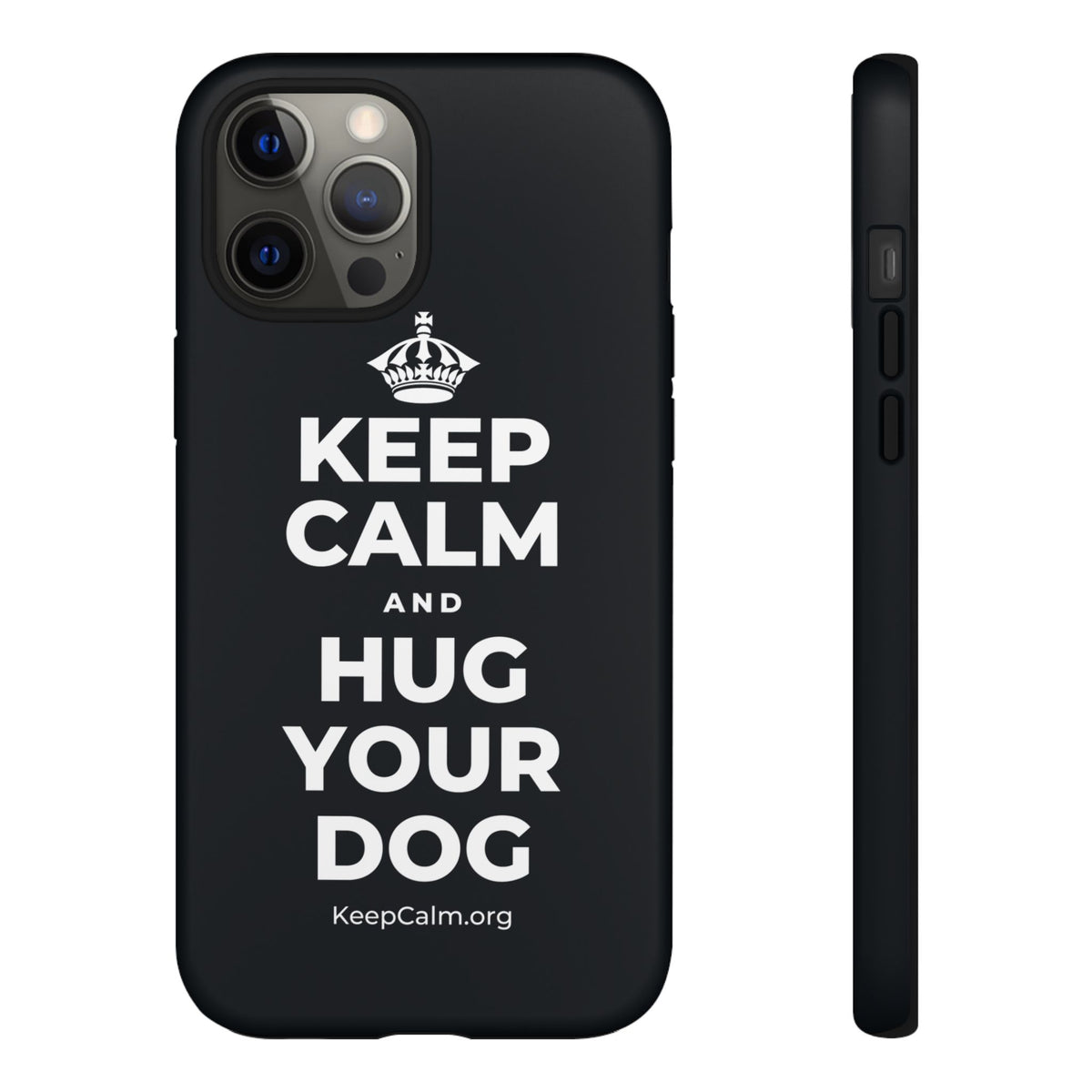 KEEP CALM AND HUG YOUR DOG Phone Case (Dark)