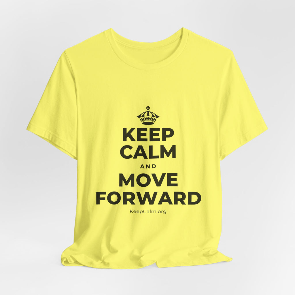 KEEP CALM AND MOVE FORWARD T-Shirt (Soft Cream–Heather Mauve)