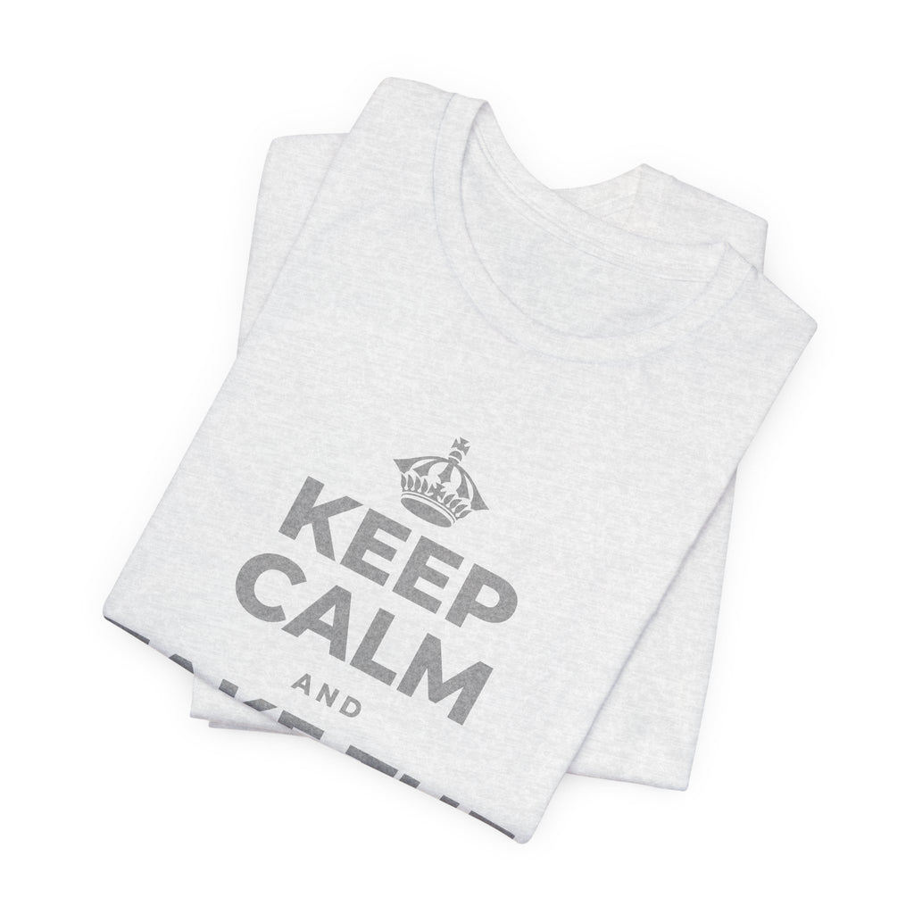 KEEP CALM AND TAKE THE DULL ONE T-Shirt (Soft Cream–Heather Mauve)