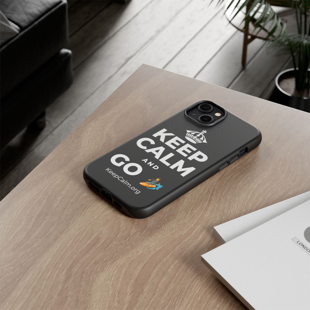 KEEP CALM AND GO 🏄 Phone Case