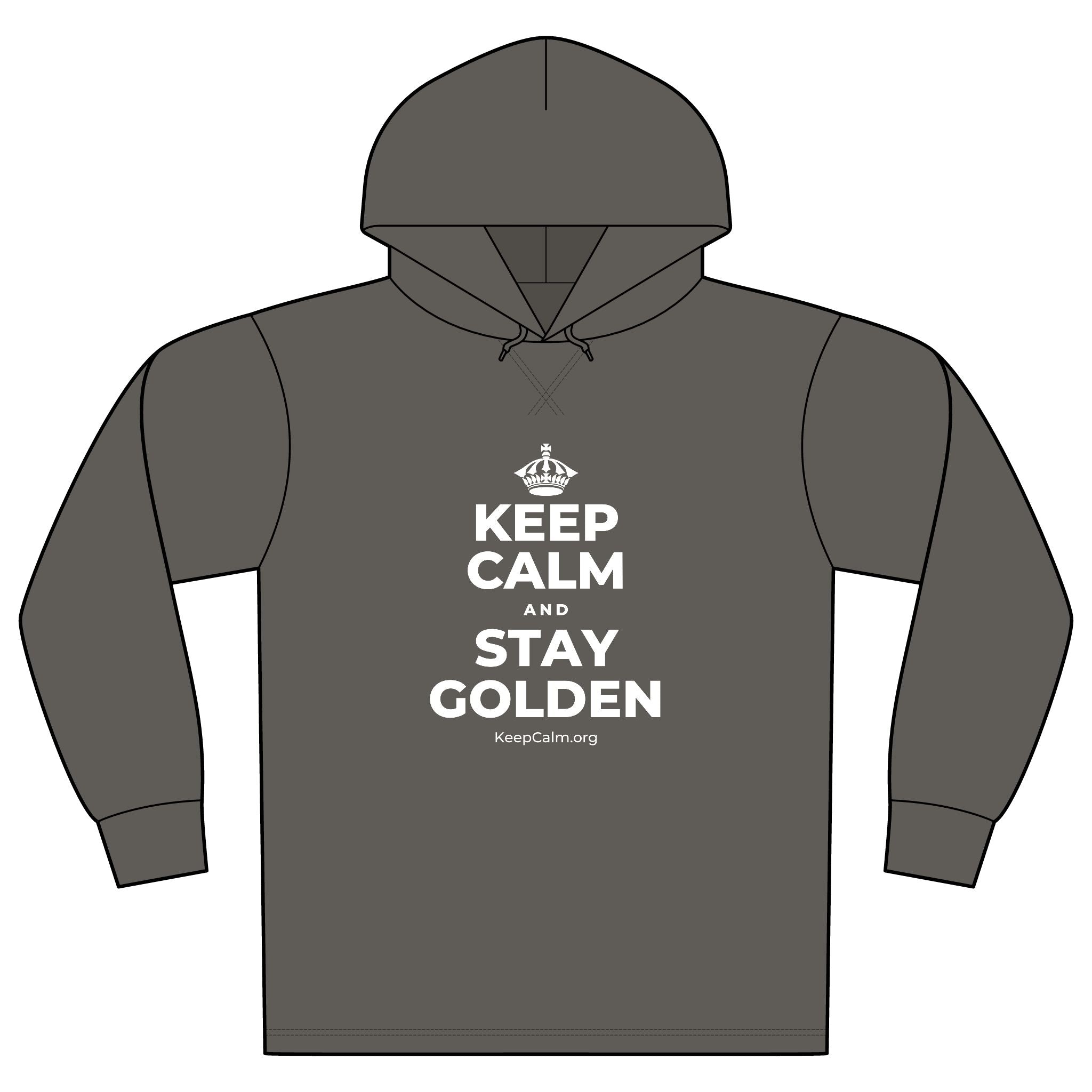 KEEP CALM AND STAY GOLDEN Organic Hoodie Tee
