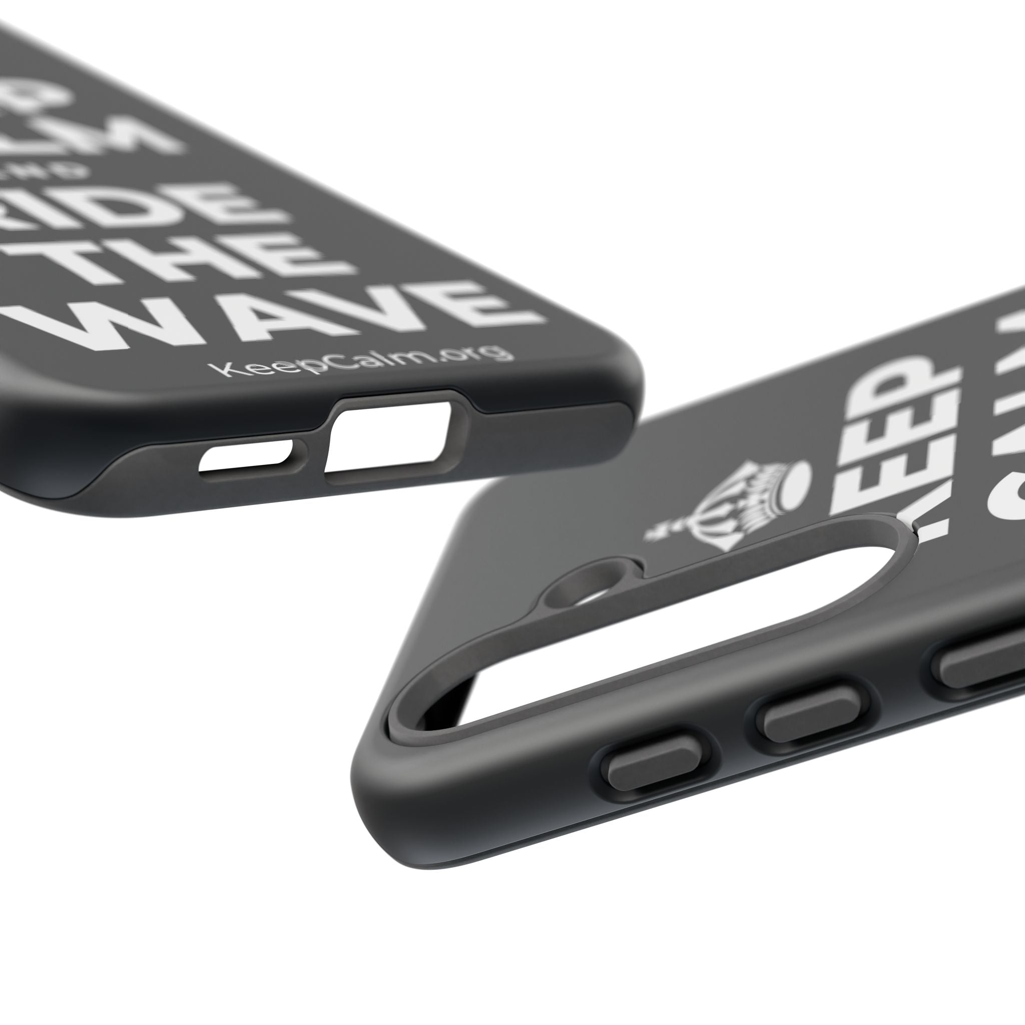 KEEP CALM AND RIDE THE WAVE Phone Case (Dark)
