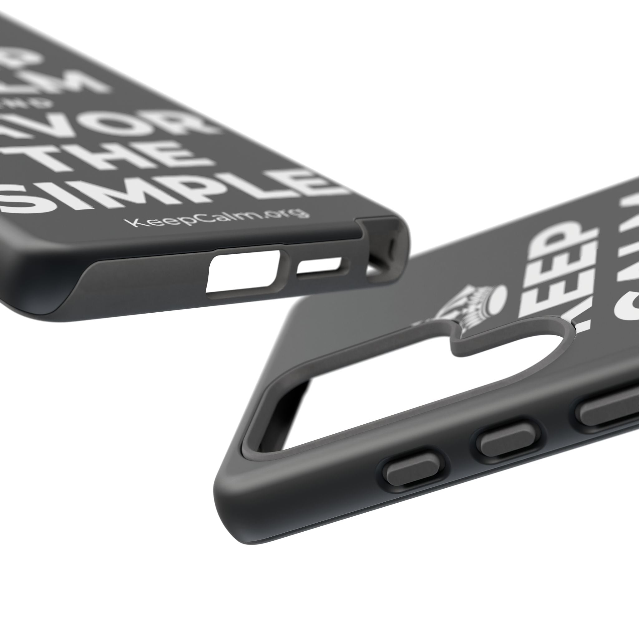 KEEP CALM AND SAVOR THE SIMPLE Phone Case (Dark)
