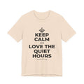 KEEP CALM AND LOVE THE QUIET HOURS T-Shirt (Soft Cream–Heather Mauve)