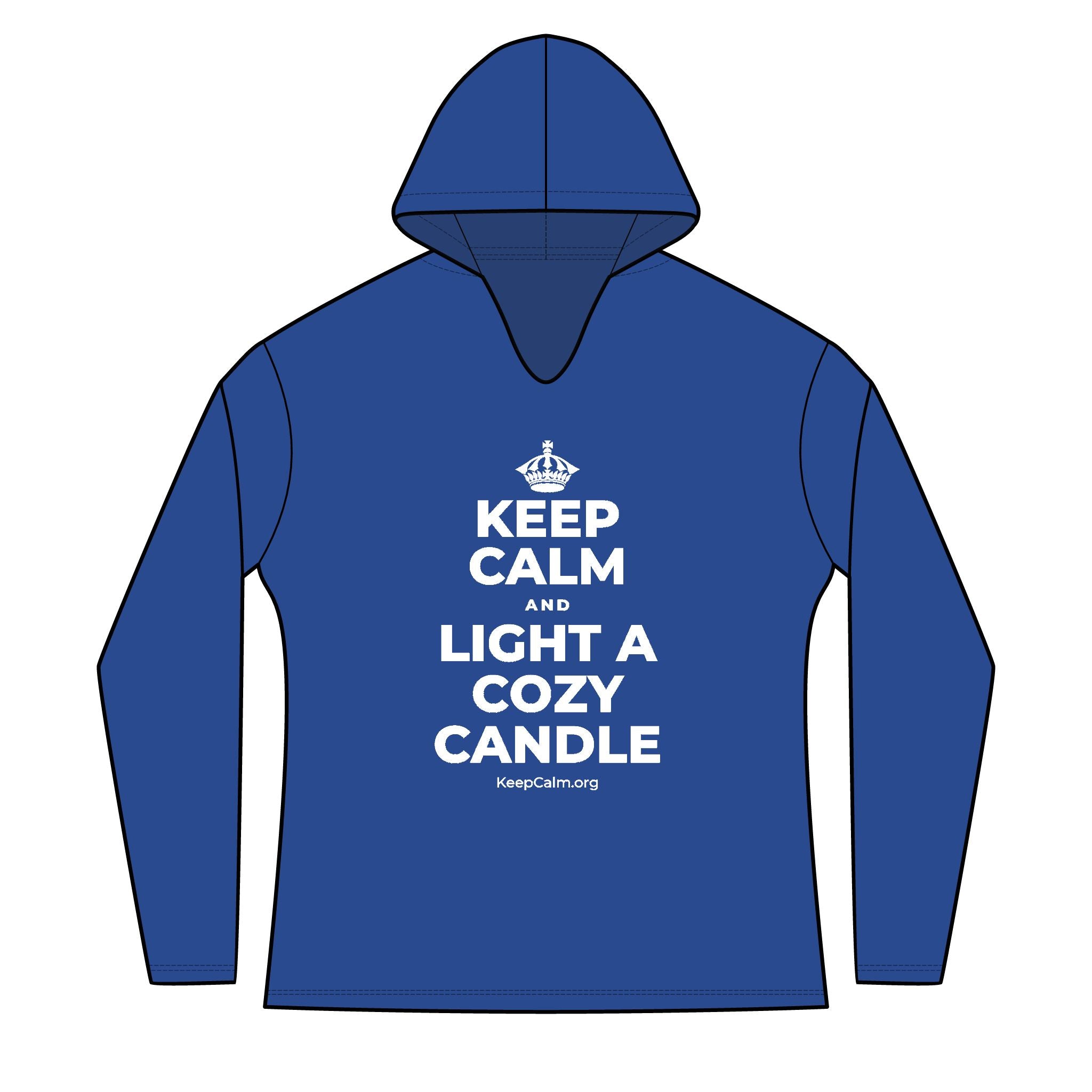 KEEP CALM AND LIGHT A COZY CANDLE Women's Long Sleeve Hoodie