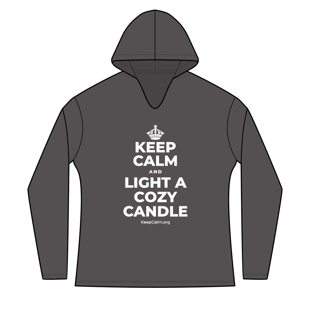 KEEP CALM AND LIGHT A COZY CANDLE Women's Long Sleeve Hoodie