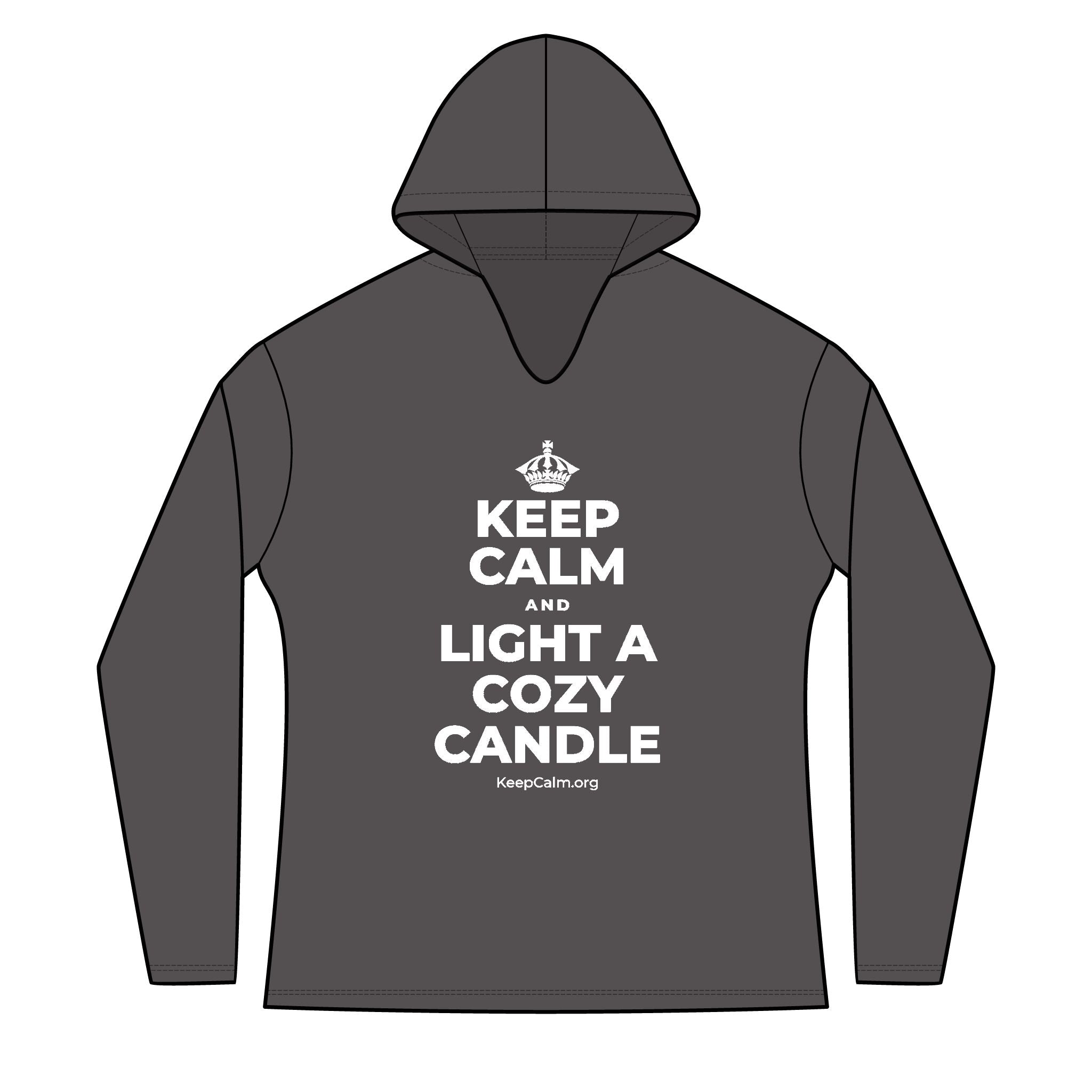 KEEP CALM AND LIGHT A COZY CANDLE Women's Long Sleeve Hoodie