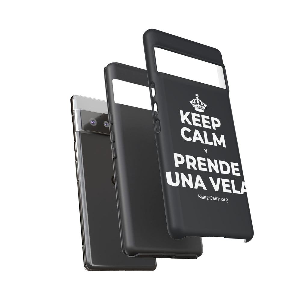 KEEP CALM Y PRENDE UNA VELA Phone Case (Dark)